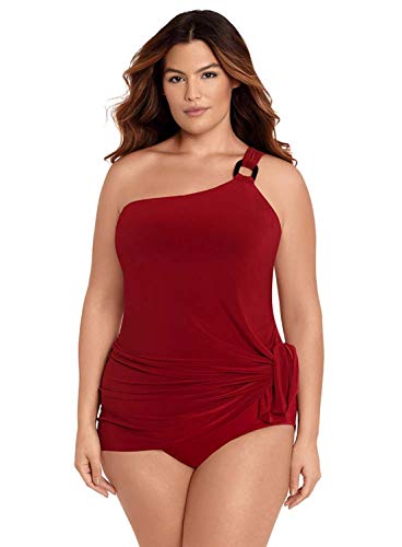 MagicSuit Women's Plus Size Amal One Piece Swimsuit 608041W - Tummy Control Bathing Suit for Women, High Waisted Swimwear for Beach & Pool, Comfortable Swimsuits for Curvy Women