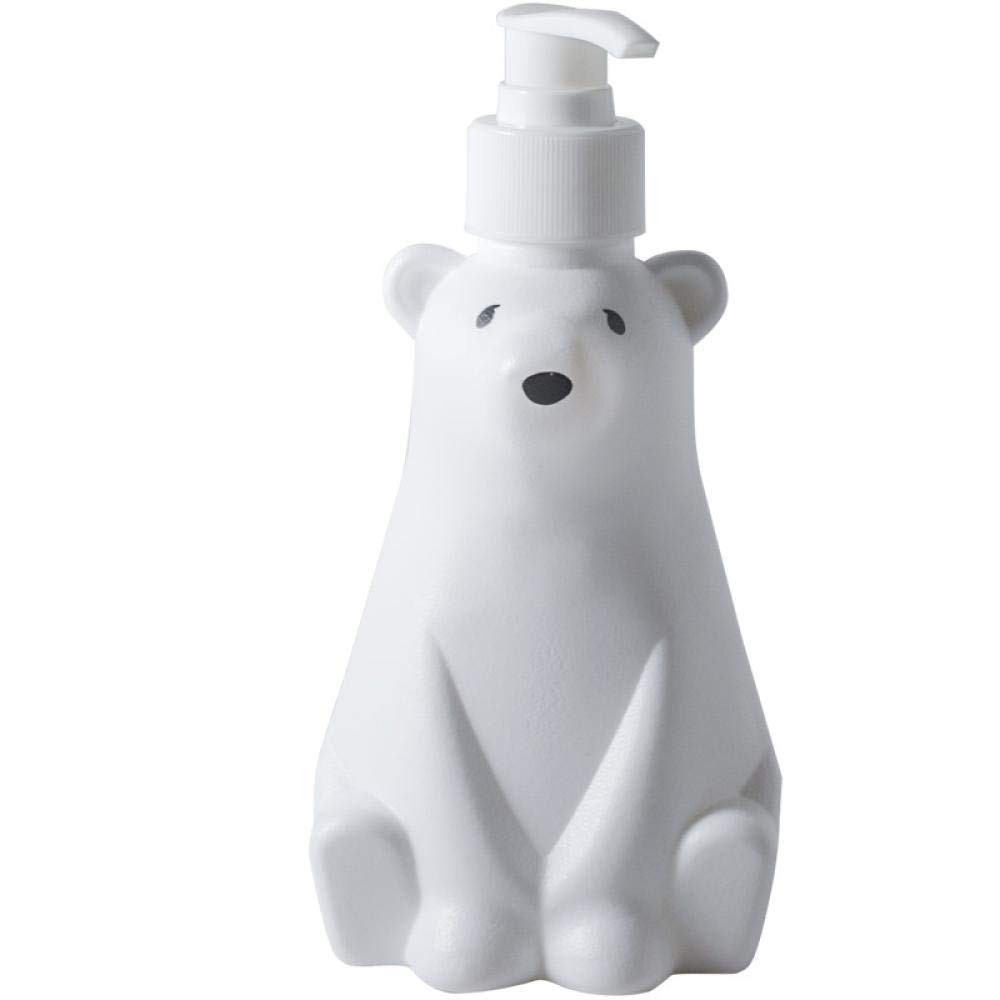 White Cute Polar Bear Soap and Lotion Dispenser for Kitchen or Bathroom - Perfect for Home Decor, Baby Nursery, and Spa Gift Ideas