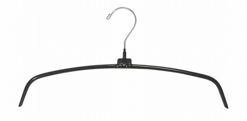 100 Pack Black Non-Slip Vinyl Coated Metal Clothes Hangers - Heavy Duty Space Saving Hangers for Closet Organization, Retail Stores & Dry Cleaning Businesses