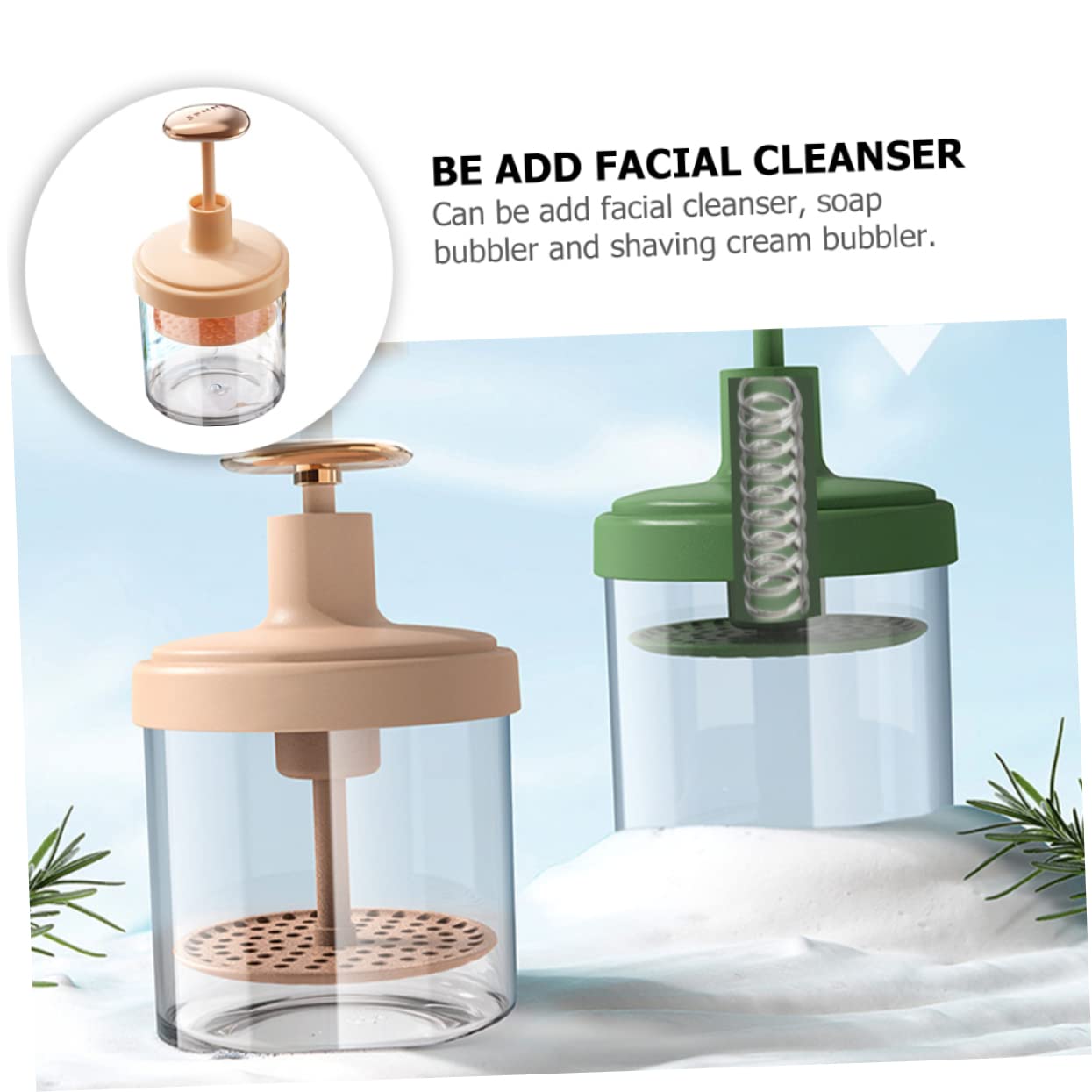 Angoily Bubble Foamer 2-Pack - Facial Cleansing Foam Maker with Foaming Bottle & Cup for Deep Skin Cleaning | Perfect for Daily Skincare Routine & Spa Treatments
