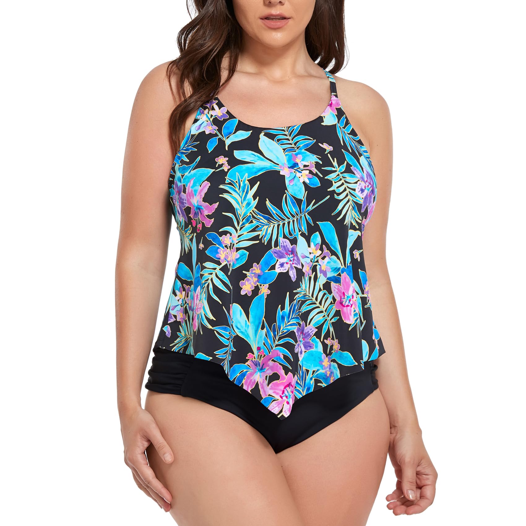 Plus Size Women's Tankini Swimsuits 2-Piece Bathing Suits with Shorts - Comfortable Swimwear for Curvy Women | Perfect for Beach, Pool & Summer Vacation