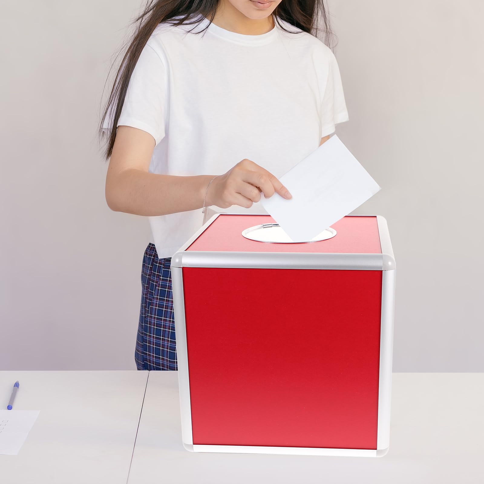 Clear Plastic Raffle Box for Tickets, Diaper Raffle, Charity & Voting - Durable Ticket Container for Events, Business Drawings & Mailbox Use - Perfect for Fundraisers, Parties & Office Activities