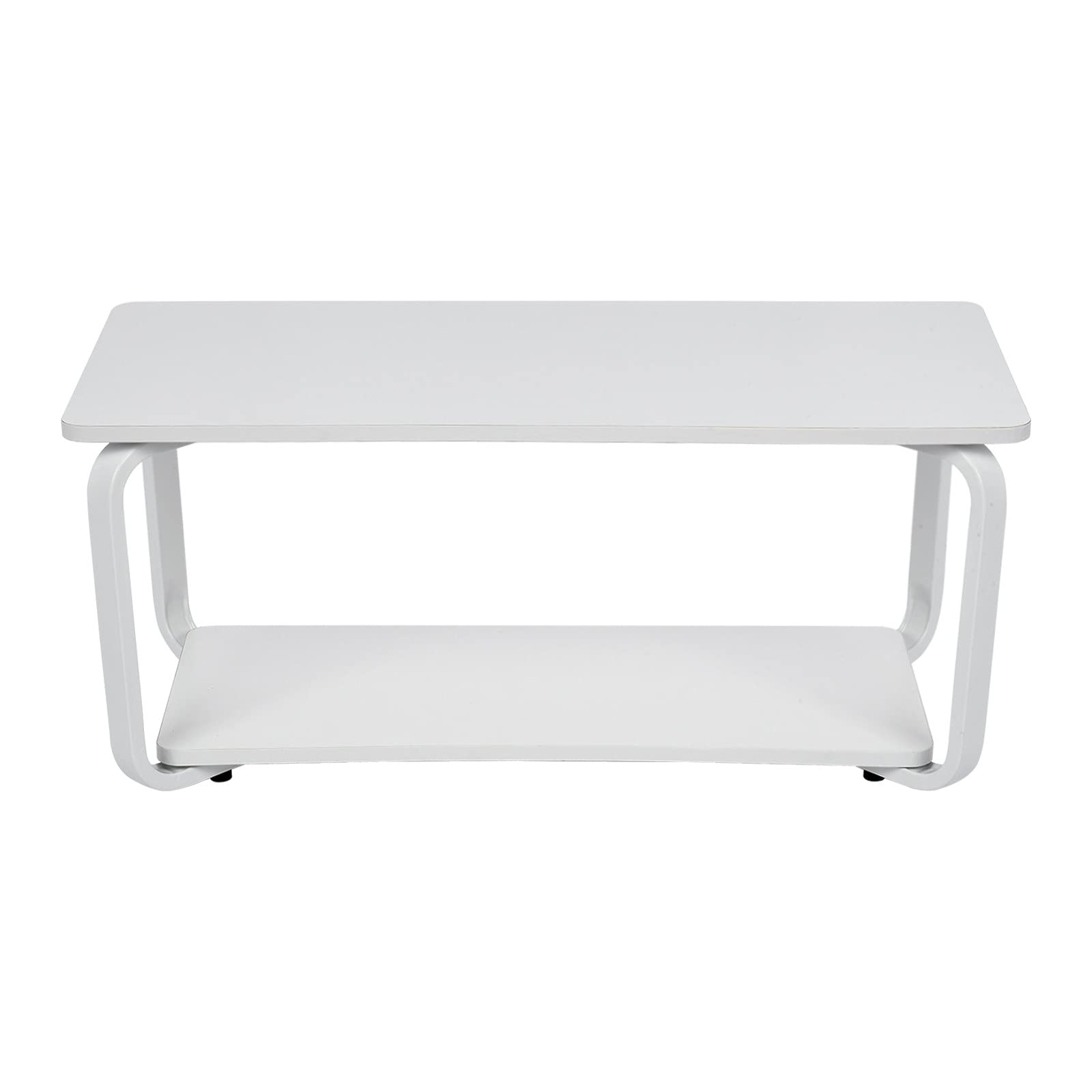 FABFEGU 17-39 Inch Metal Coffee Table Legs with 2-Tier Open Shelf - Modern Industrial Living Room Table for Blanket Storage & Home Decor | Perfect for Small Spaces, Apartments & Cozy Living Areas