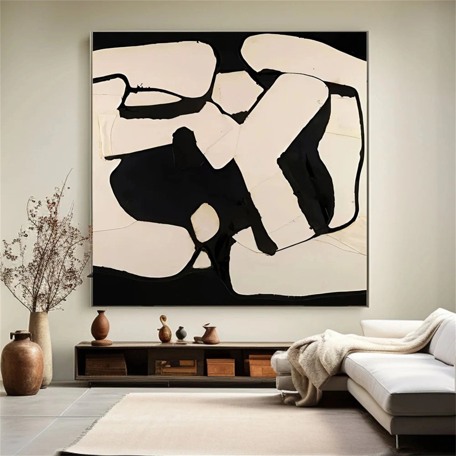 Abstract Tranquility Art Painting #WS217 - Modern Wall Decor for Living Room, Bedroom & Office - Calming Canvas Artwork for Home & Workspace