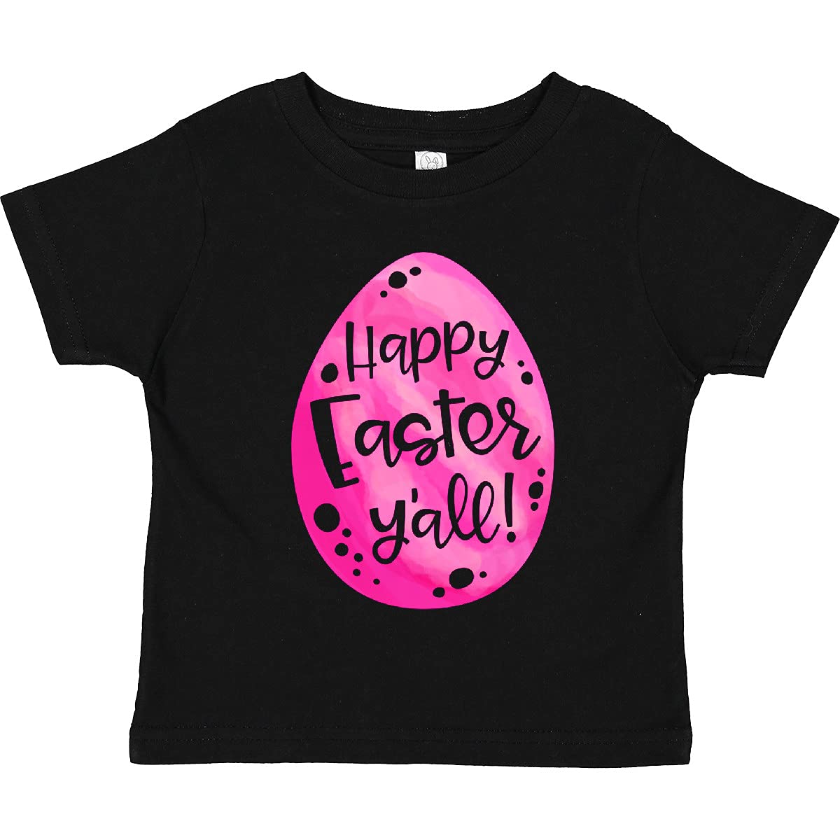 Inktastic Happy Easter Y'all Pink Easter Egg Toddler T-Shirt - Cute Easter Outfit for Kids, Holiday Party & Family Photos