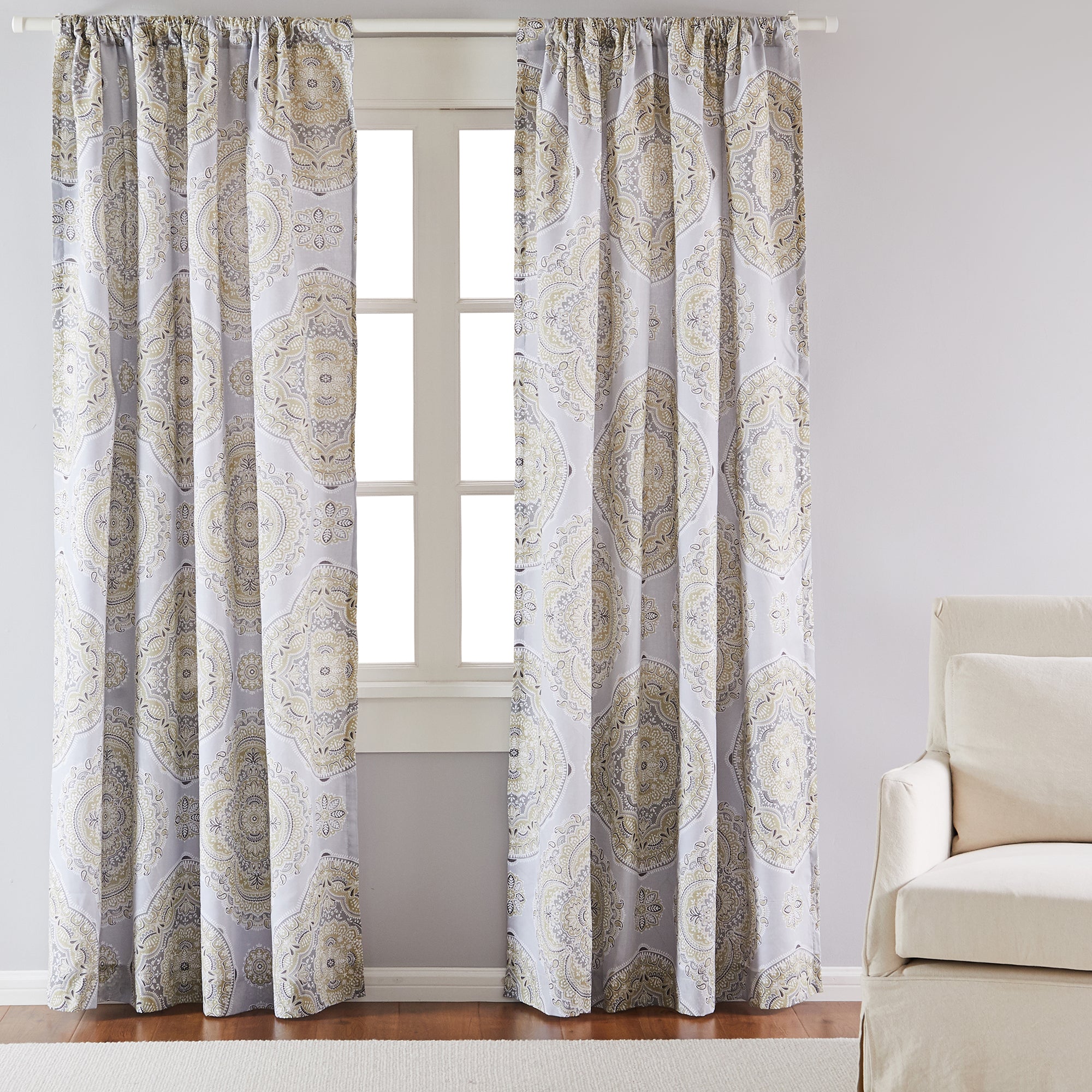 Solano Drape Panel - Elegant Window Curtains for Living Room & Bedroom - Light Filtering & Privacy Sheer Drapes - Home Decor & Interior Design