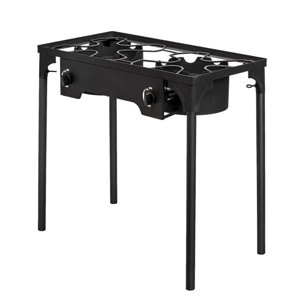 High-Pressure Outdoor Propane Gas Stove with 0-20 PSI Regulator (150,000 BTU) - Perfect for Backyard Cooking, Camping, Home Brewing, Canning & Turkey Frying - Portable Stand Cooker for Outdoor Adventures & Emergency Preparedness