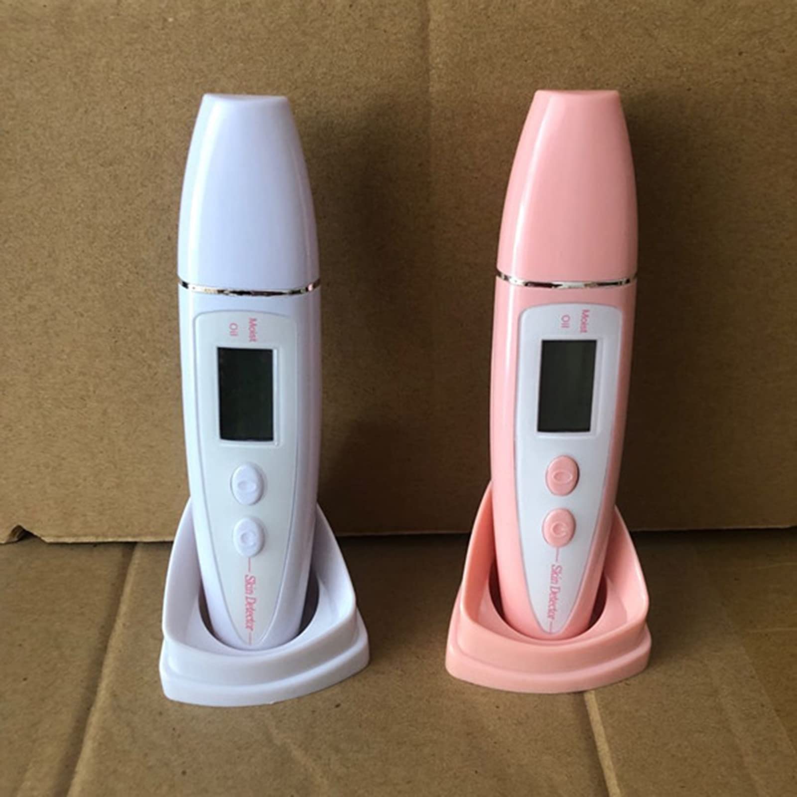Digital Skin Moisture Analyzer & Oil Tester - Portable Skin Care Device for Women | Accurate Face Hydration Detector | Perfect for Home Skincare Routine & Salon Treatments (White)