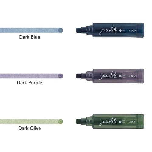 Join Dots Marker Pen Set - Premium Midori DESIGNPHIL Dotting Tools for Art, Calligraphy & DIY Projects - Perfect for Bullet Journaling, Scrapbooking & Hand Lettering