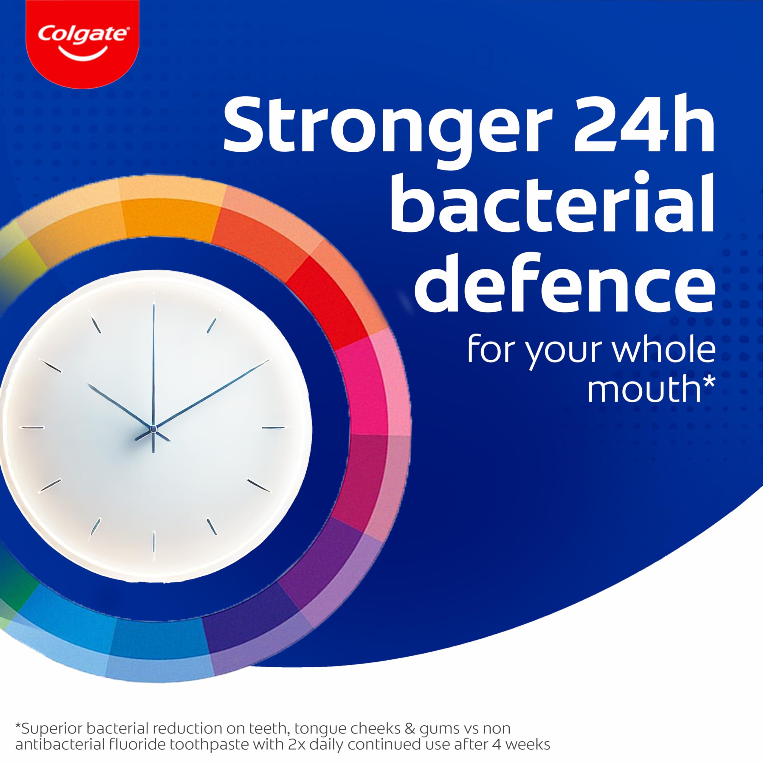 Colgate Total Whitening Toothpaste 125ml with Fluoride for Teeth Whitening & 24-Hour Protection | Antibacterial Zinc Technology | Clinically Proven | Ideal for Daily Oral Care & Fresh Breath