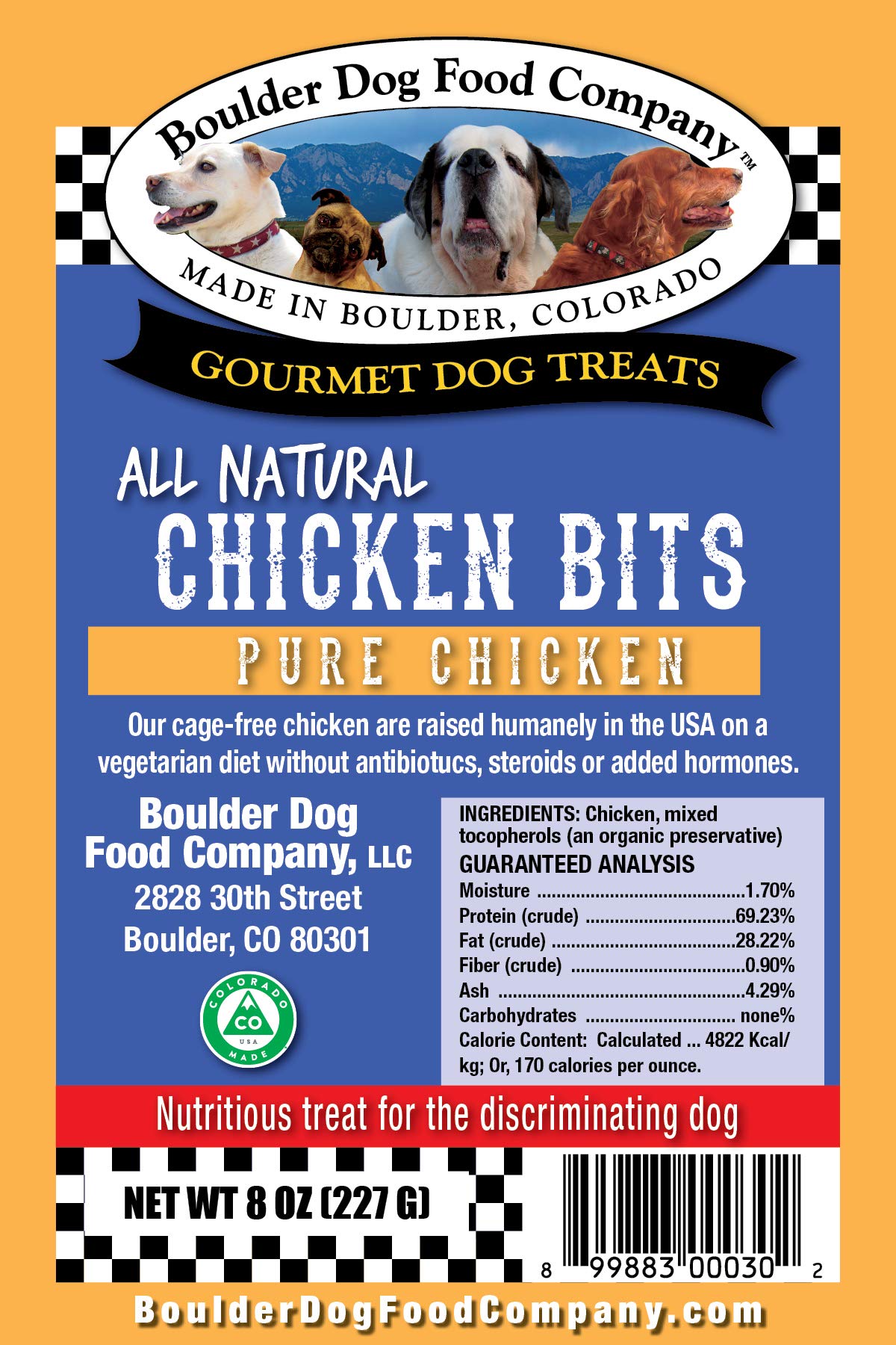 Premium Grain-Free Chicken Bits Dog Treats - 8 oz, Pack of 3 | All-Natural, USA-Made Healthy Dog Snacks | Perfect for Training, Rewards & Dental Health