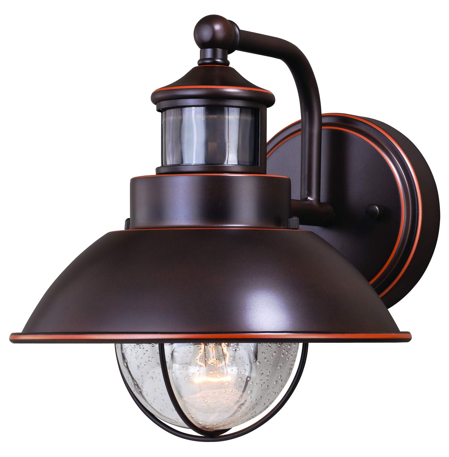 Harwich Dualux 8-Inch Outdoor Wall Light in Burnished Bronze - Weatherproof Exterior Sconce for Porch, Patio, Garden & Entryway Lighting