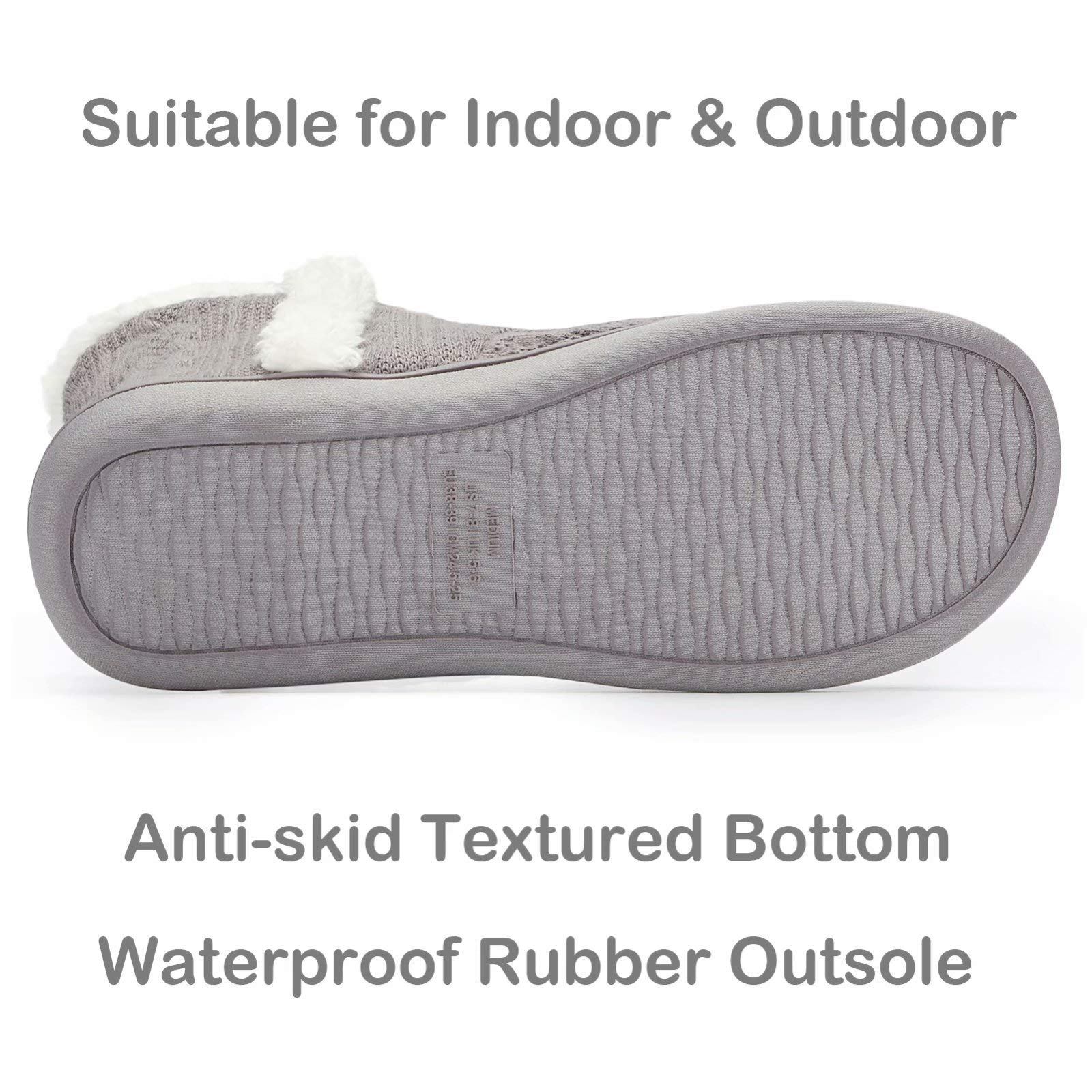 TUOBUQU Women's Cozy Plush Bootie Slippers - Warm Winter House Shoes for Indoor & Outdoor Use - Perfect for Home, Office, and Cold Weather Comfort