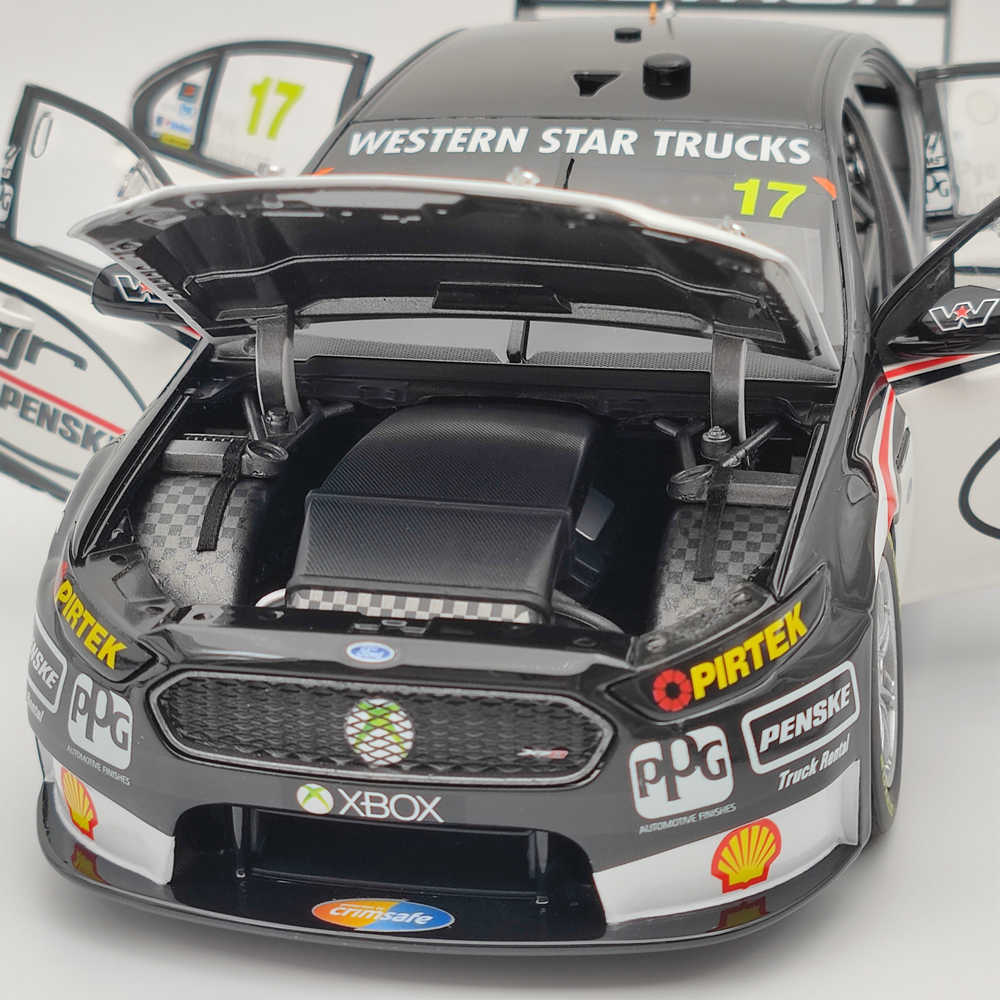 1/18 Scale Authentic DJR Team Penske #17 Ford FGX Falcon 2015 Diecast Model Car with Team Livery - Collectible Racing Toy Gift for Adults & Kids - Perfect for Display, Racing Enthusiasts & Diecast Collectors