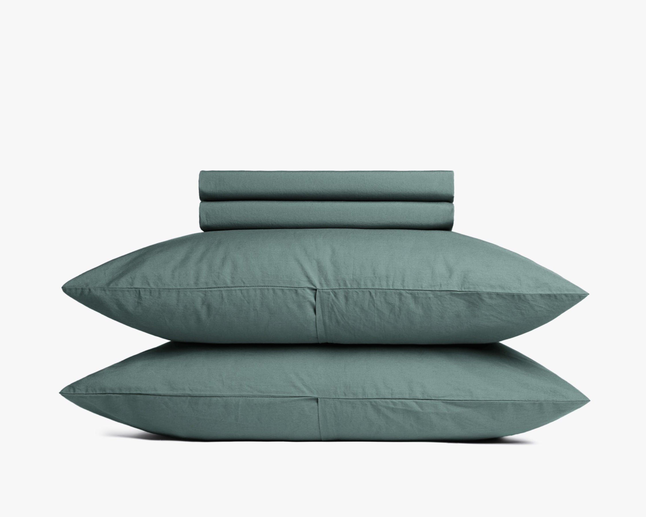 Premium 400 Thread Count Percale Sheet Set - Queen Size, Agave Green - Soft & Breathable Bedding for Cool & Comfortable Sleep - Perfect for Hot Sleepers & All-Season Use