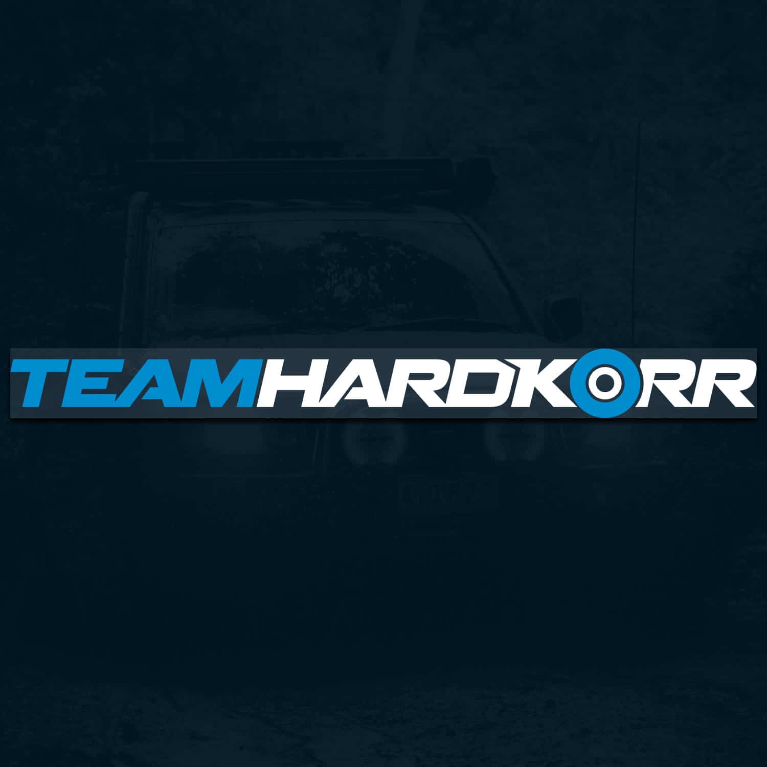 Team Hardkorr Windscreen Banner - White & Blue - Perfect for Off-Road Adventures & 4x4 Vehicles