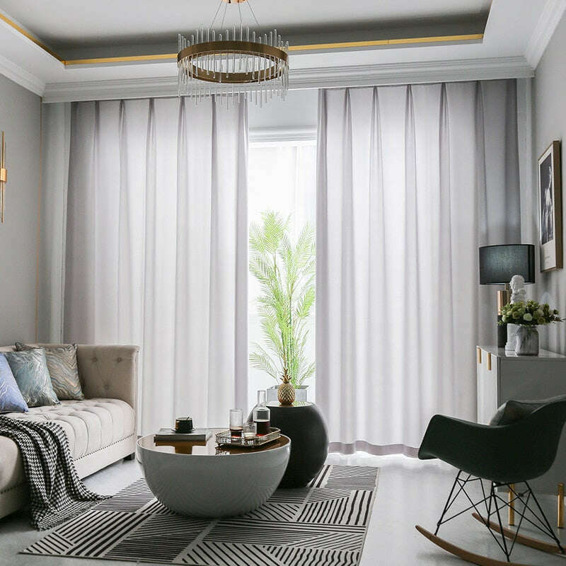 Jason Plain Velvet Sheer Curtains Light Gray - Soft Luxurious Window Drapes for Living Room & Bedroom