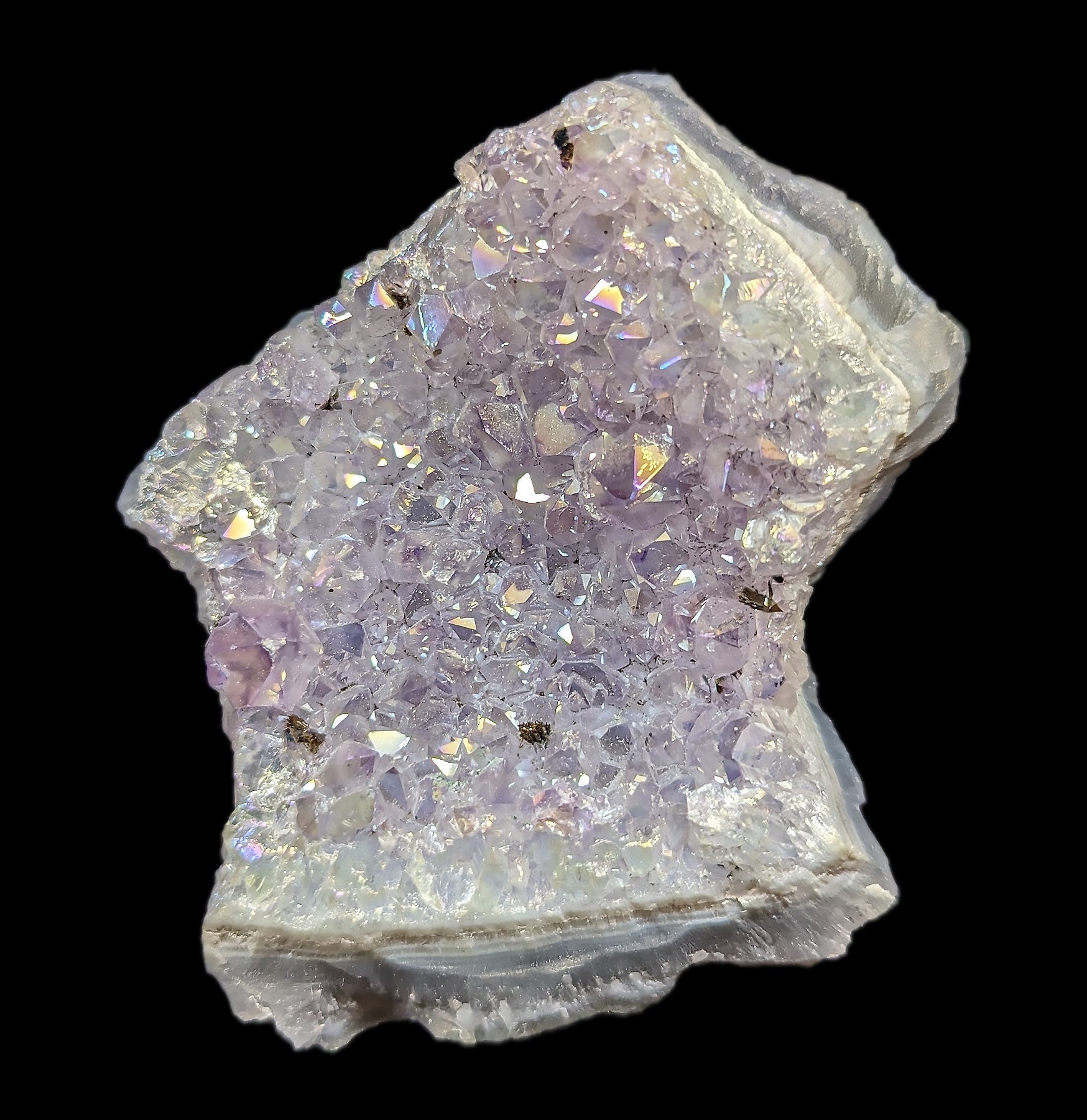 Angel Aura Amethyst Crystal Cluster - Natural Healing Stone for Meditation, Chakra Balancing & Home Decor - Perfect for Spiritual Healing, Yoga Spaces & Gift Giving