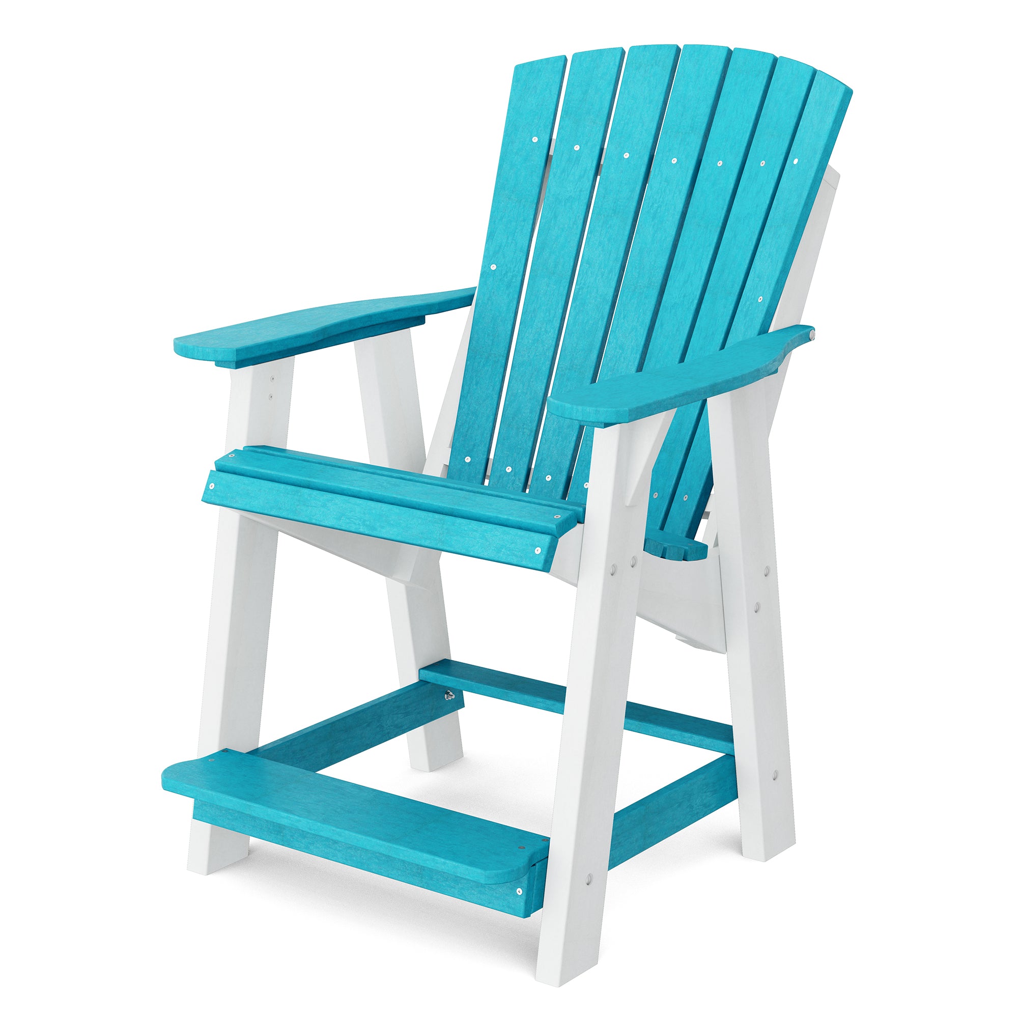 Premium Heritage High Adirondack Chair - Solid Wood Outdoor Patio Furniture for Garden, Deck, Poolside & Backyard Relaxation