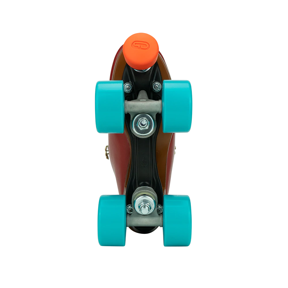 Riedell Crew Roller Skates - Crimson Red Women's Quad Skates for Outdoor & Indoor Skating - Perfect for Rink, Park, and Street Roller Skating