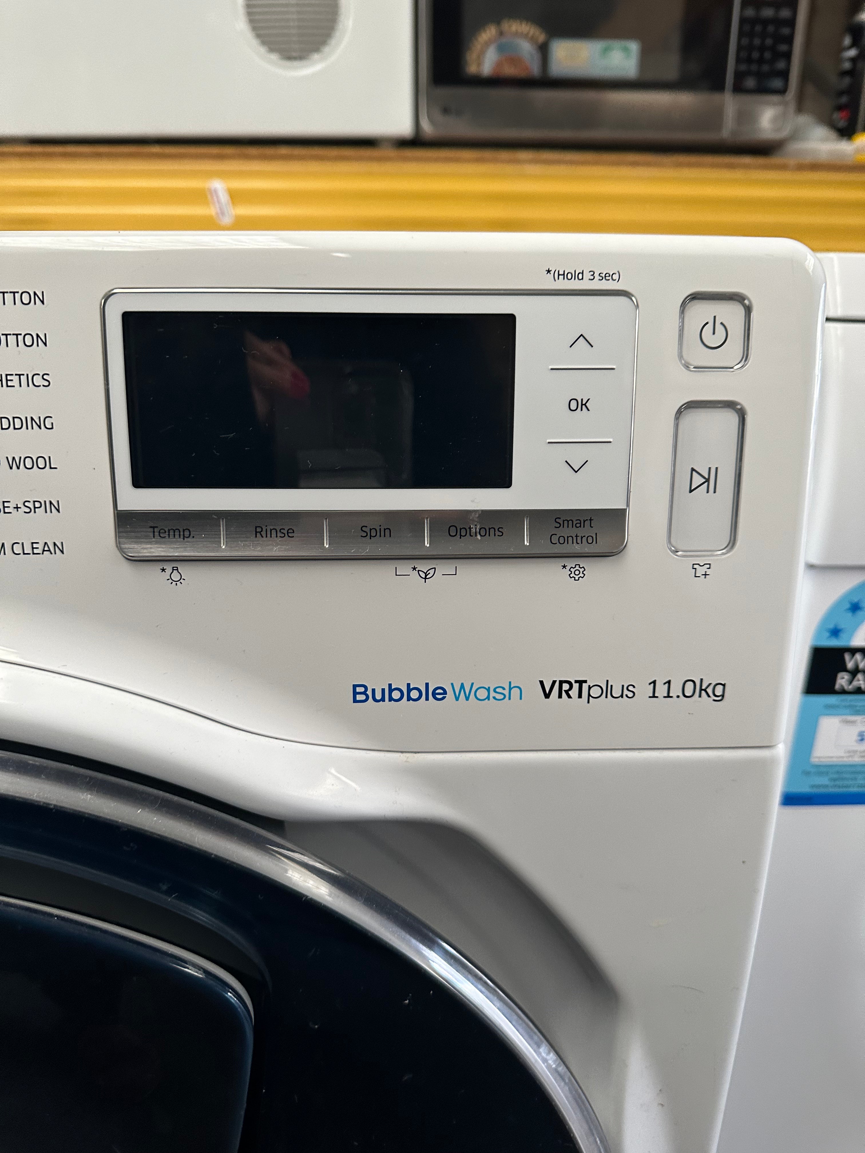 Refurbished Samsung AddWash 11kg Front Load Washing Machine - Large Capacity, Eco-Friendly, Smart Home Compatible for Apartments & Laundry Rooms