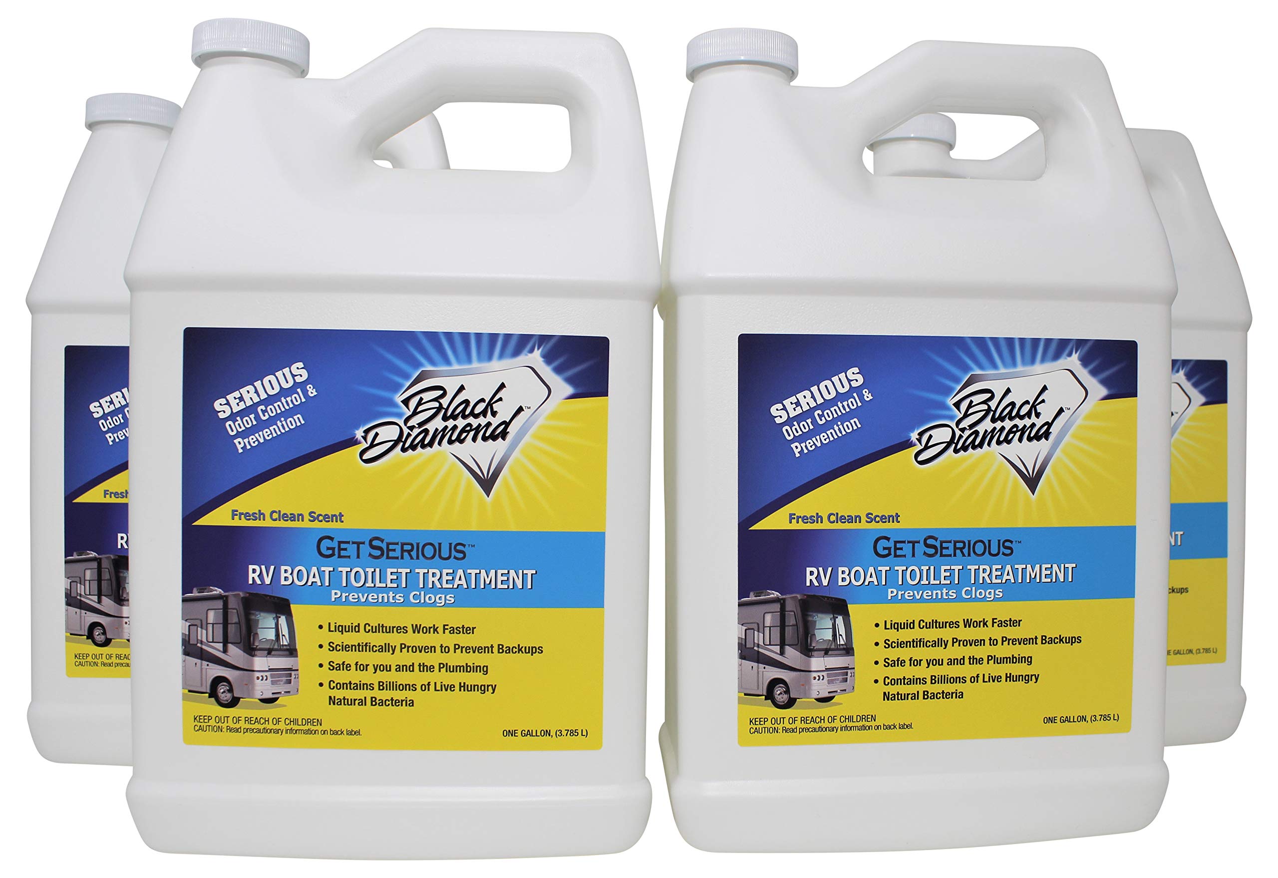 GET SERIOUS RV, Boat & Camper Chemical Toilet Holding Tank Treatment - Fast-Acting Deodorizer for Grey & Black Water | Concentrated Stress Relief Fragrance | Eliminates Odors | Ideal for Camping, Boating & RV Trips