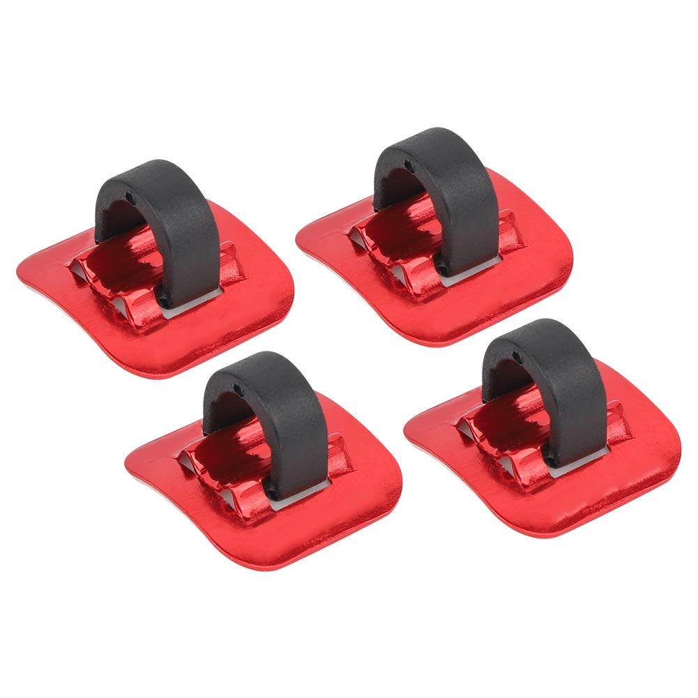 4Pcs Red C Clips for Bike Brake Cables - Hose Clamps & Shifter Adapter