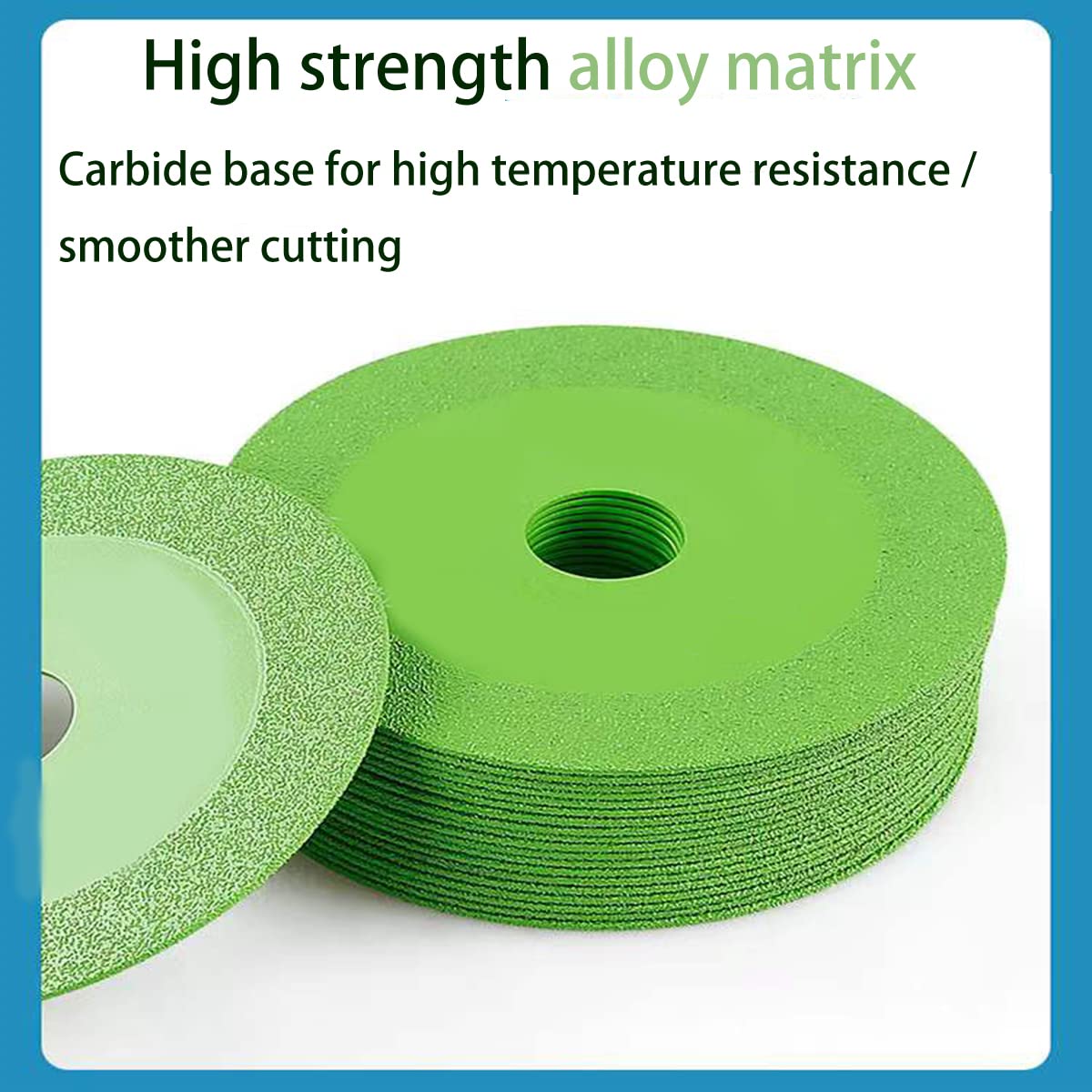 4 Inch Diamond Glass Cutting Disc - Super Thin Saw Blade Wheel for Glass & Ceramic Cutting, Grinder Tool (6 Pack) - Perfect for DIY Projects, Glass Art, and Tile Work