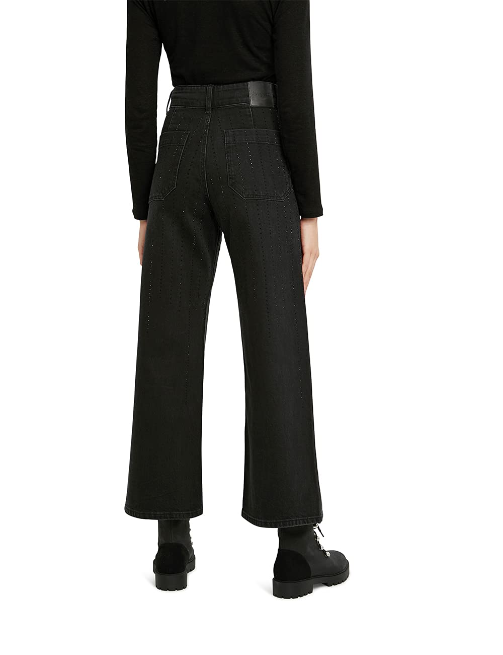 Desigual Women's High-Waisted Stretch Denim Jeans - Comfortable Slim Fit Long Pants for Casual Wear & Everyday Outfits