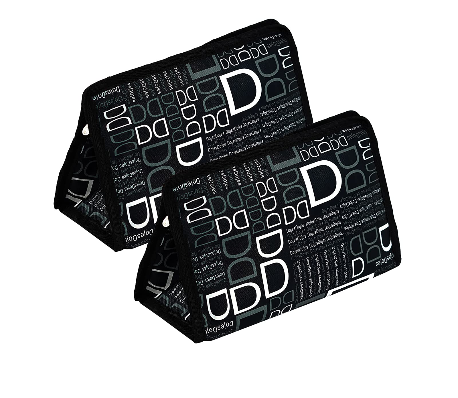 Pentbuns Set of 2 Clear Travel Organizer Bags - Waterproof Toiletry & Makeup Pouch with 2 Pockets (Black) - Perfect for Airplane Carry-on, Gym Essentials, and Cosmetic Storage