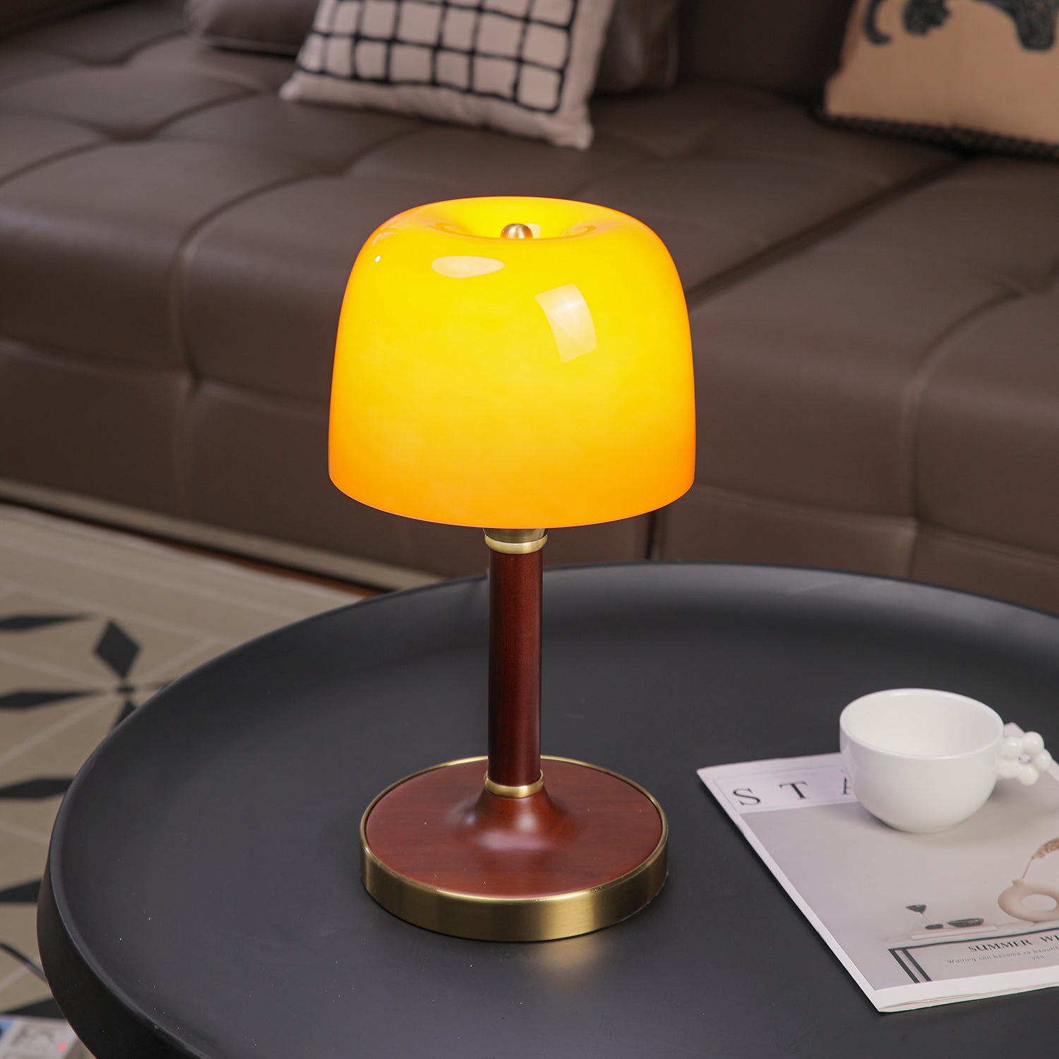 Elio Modern LED Table Lamp - Adjustable Brightness, USB Charging Port, Nightstand & Desk Light for Bedroom, Office, Living Room - Perfect for Reading, Working & Relaxing