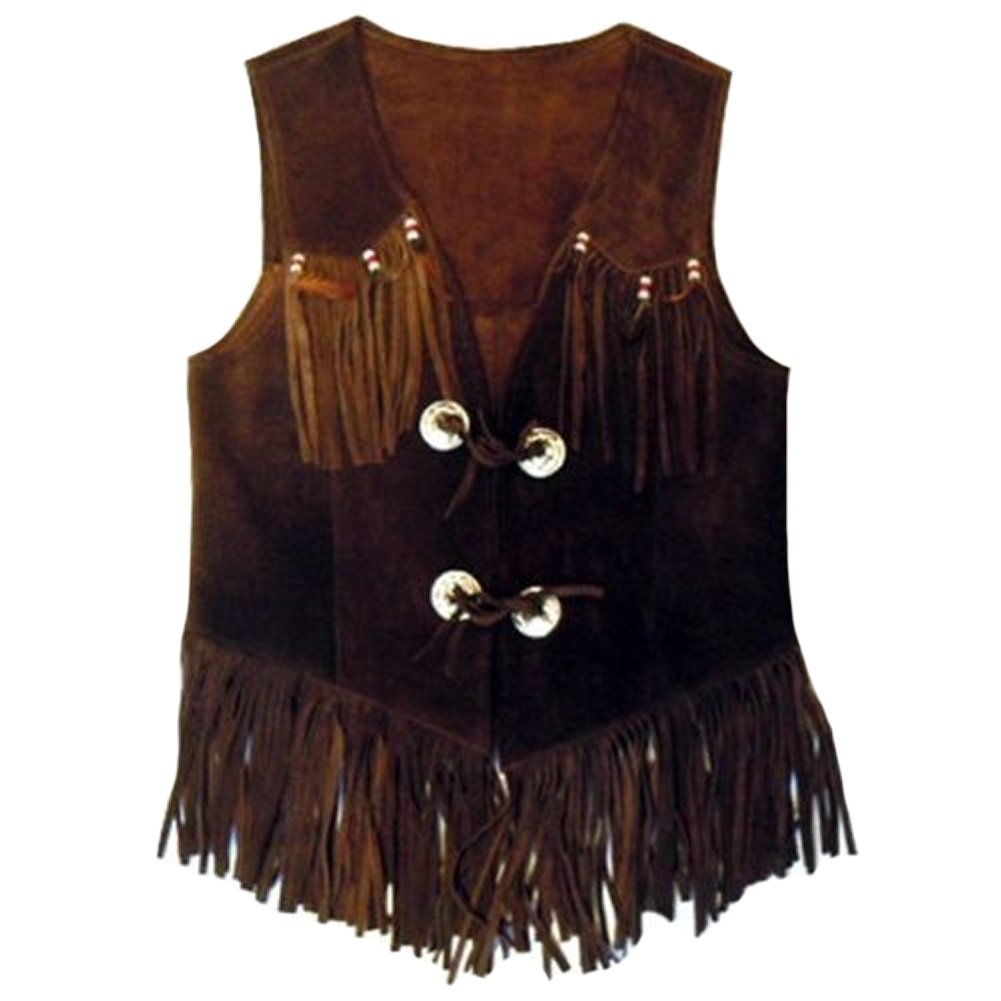Women's Western Suede Leather Vest - Brown Cowhide Jacket for Country Style & Rodeo Fashion | Perfect for Cowgirl Outfits, Country Concerts & Western Themed Events