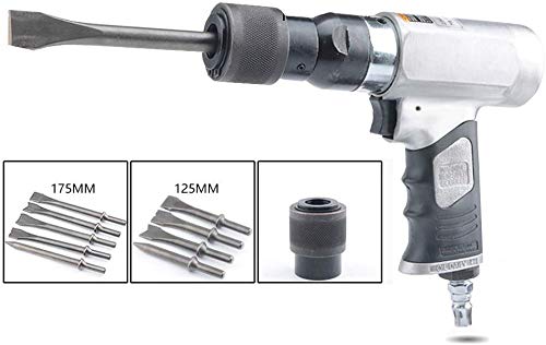 MXBAOHENG 2000RPM Pneumatic Air Hammer Kit with 9 Air Chisels & 3 Spring Retainers - Professional Auto Body Repair Tool for Metalworking, Dent Removal, and Riveting