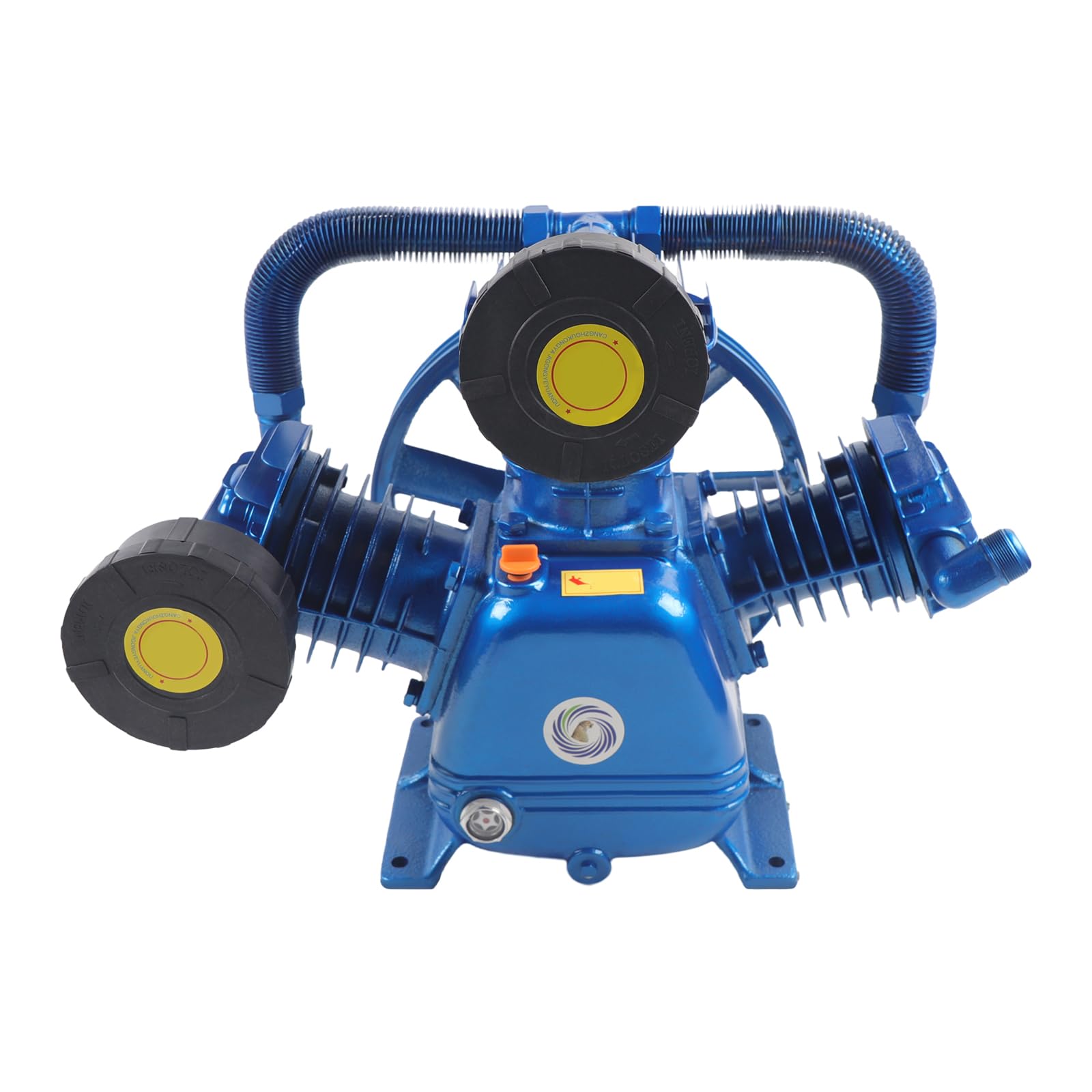 7.5KW 10HP 175PSI 3-Cylinder Double Stage Cast Iron Air Compressor Pump Head - Universal Pneumatic Motor for Drilling Machines, Woodworking Tools & Industrial Applications - High Pressure Air Tool for Auto Repair, Construction & DIY Projects
