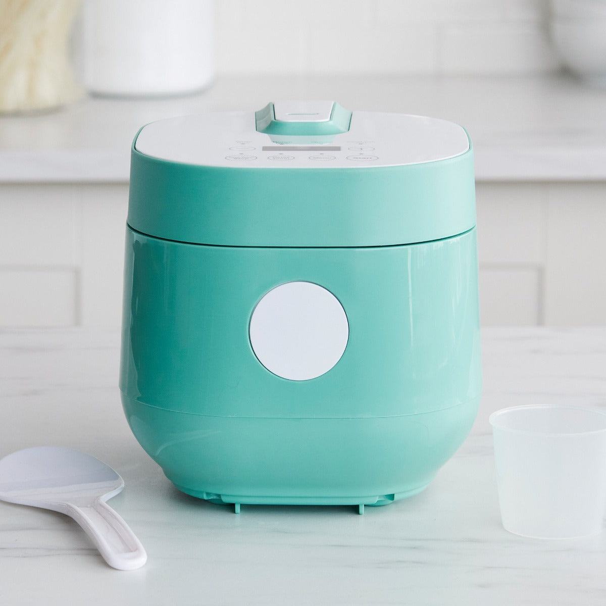 GreenLife 4-Cup Nonstick Rice Cooker & Grain Steamer | Turquoise Electric Cooker for Perfect Rice, Quinoa & Oats | Ideal for Small Kitchens, Dorms & RVs