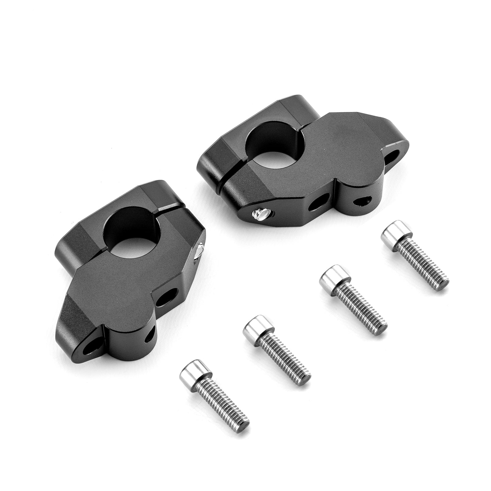 6061-T6 Billet Aluminum Gloss Black Handlebar Riser - Universal Fit for 7/8