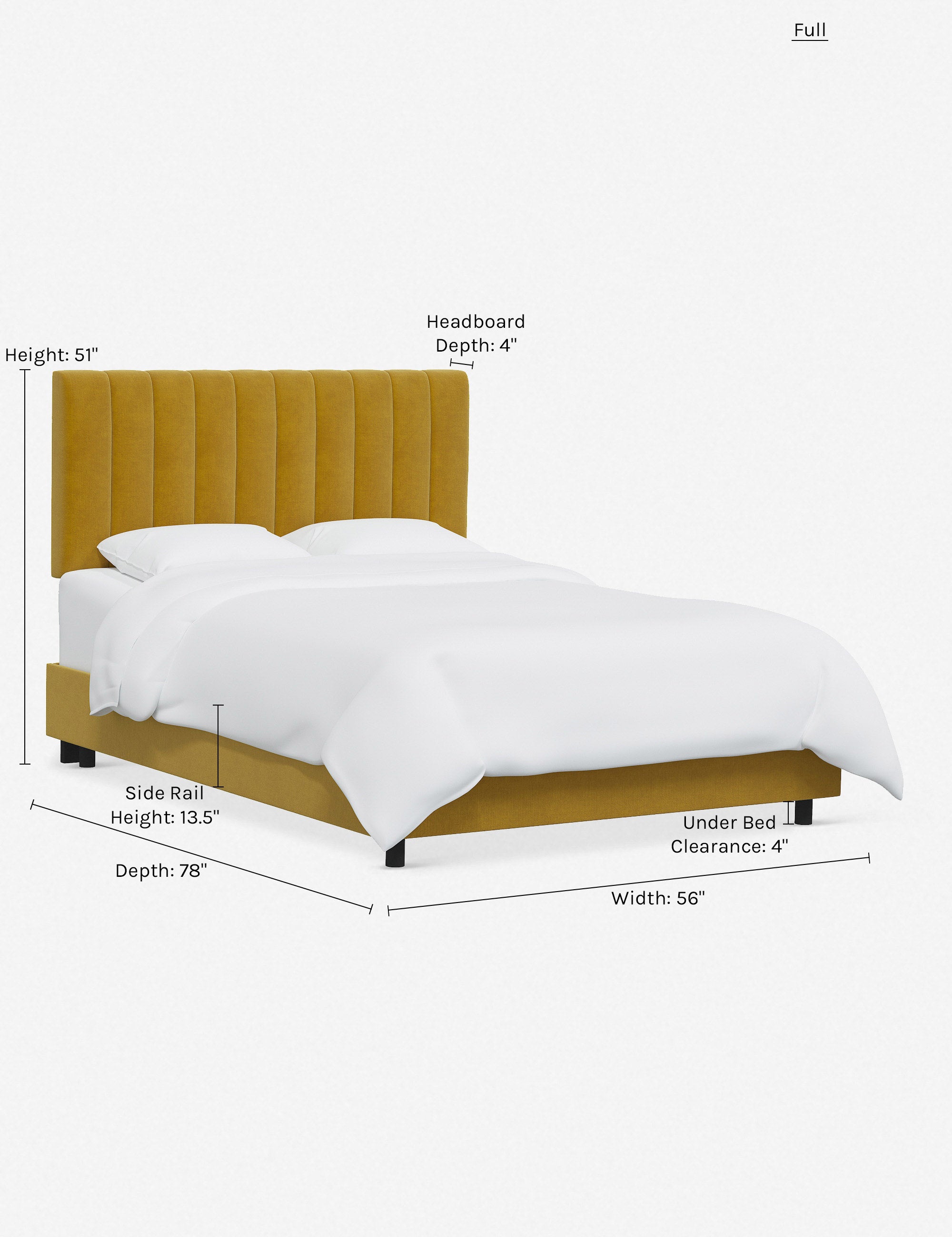 Stylish and Comfortable Aliyah Bed - Queen Size Platform Bed Frame with Upholstered Headboard - Perfect for Modern Bedrooms, Guest Rooms & Small Spaces