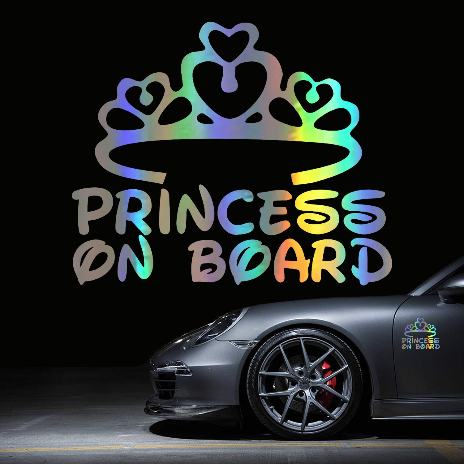 HungMieh Princess On Board Car Decals - 5.7
