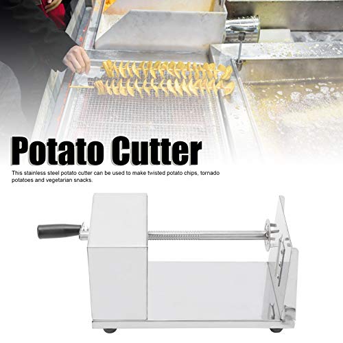 Stainless Steel Tornado Spiral Potato Cutter - Manual Kitchen Tool for Perfect Spiral Fries, Sweet Potato & Veggie Cutting | Ideal for Home Cooking, Parties & Restaurant Food Prep