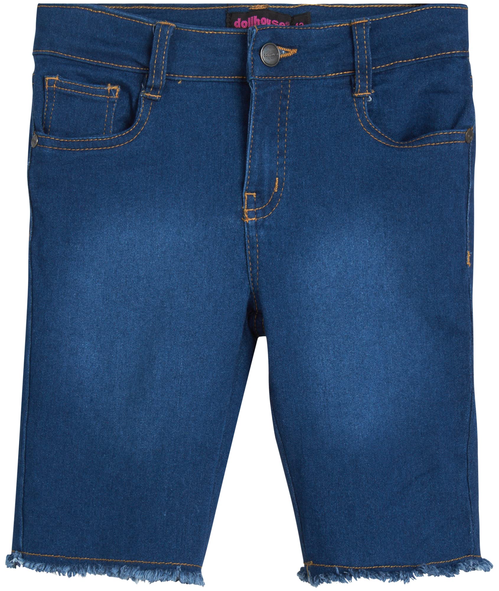 Girls' Denim Bermuda Shorts - Soft Stretch Jean Shorts for Dollhouse (Size 7-16) | Comfortable Casual Wear for Playdates & Summer Outfits