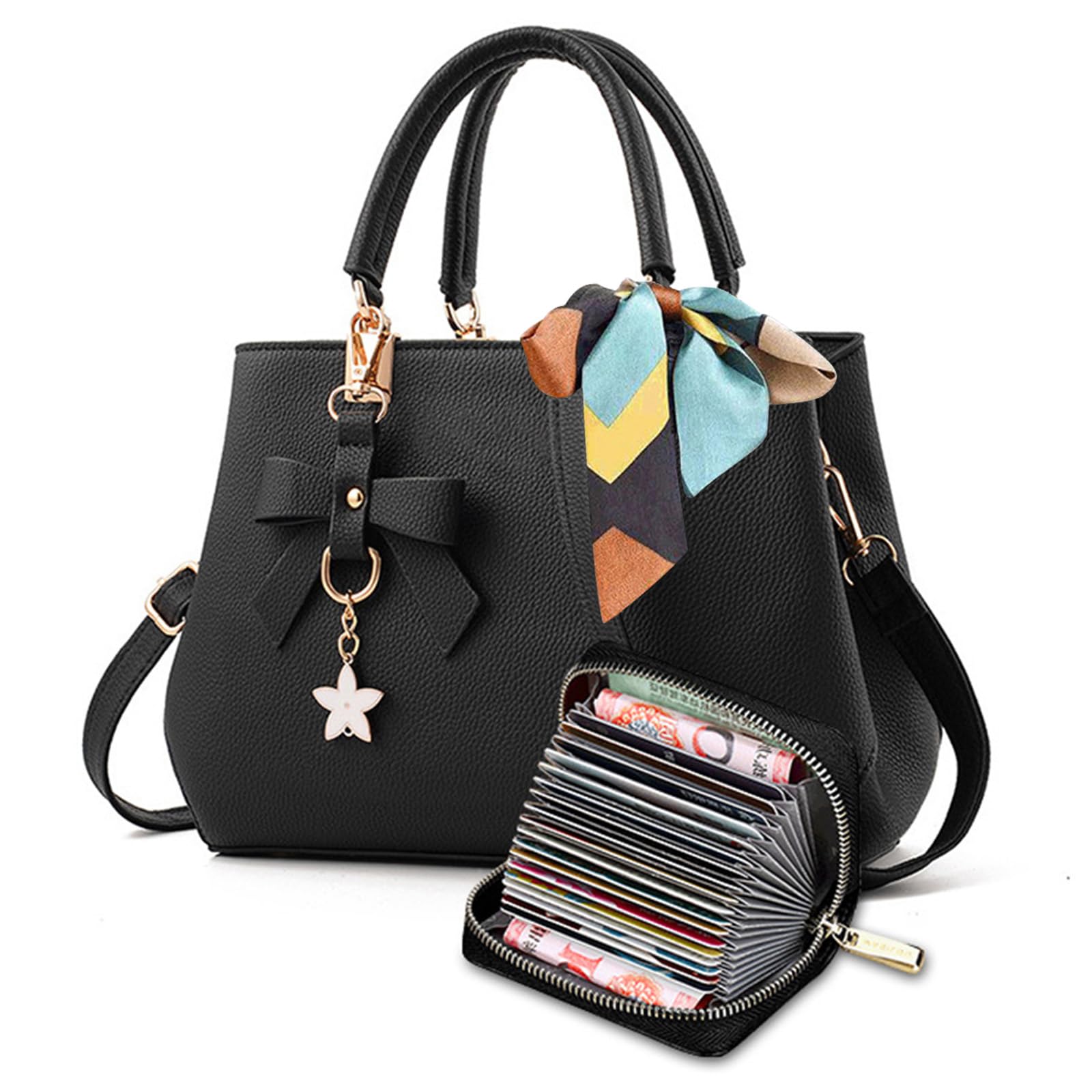 ACNCN Women's PU Leather Fashion Handbag - Stylish Designer Shoulder Bag & Top Handle Purse for Work, Travel & Daily Use