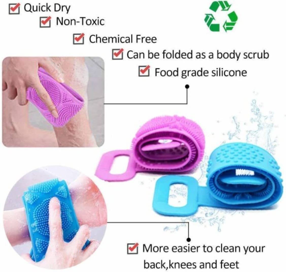 Exfoliating Body Scrubber Belt - Back Scrubber Shower Brush for Dead Skin Removal - Perfect for Shower, Bath & Spa Relaxation