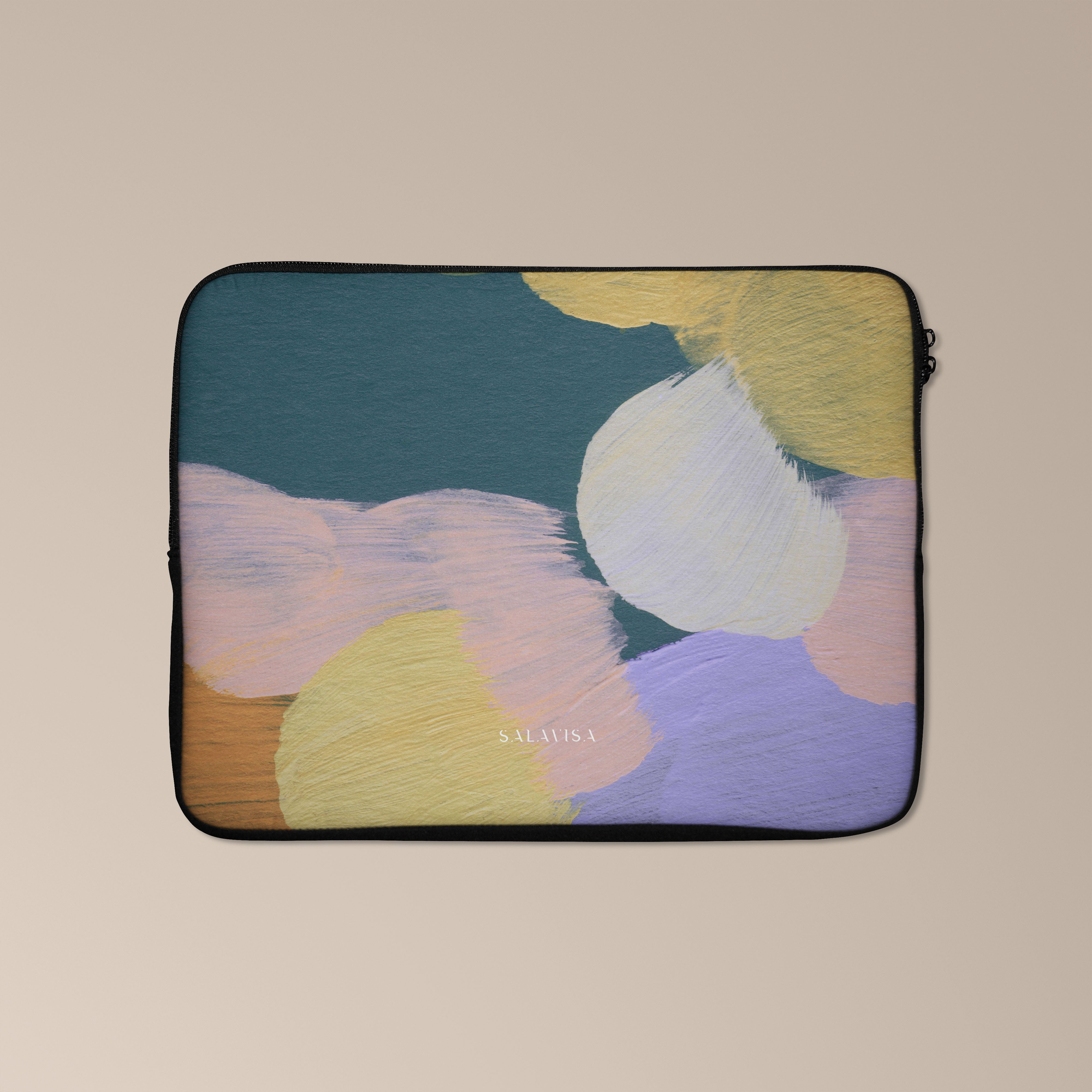 Premium Pale Canvas Laptop Sleeve - Protective 13-15 Inch MacBook & Notebook Case - Lightweight & Durable for Work, Travel & School