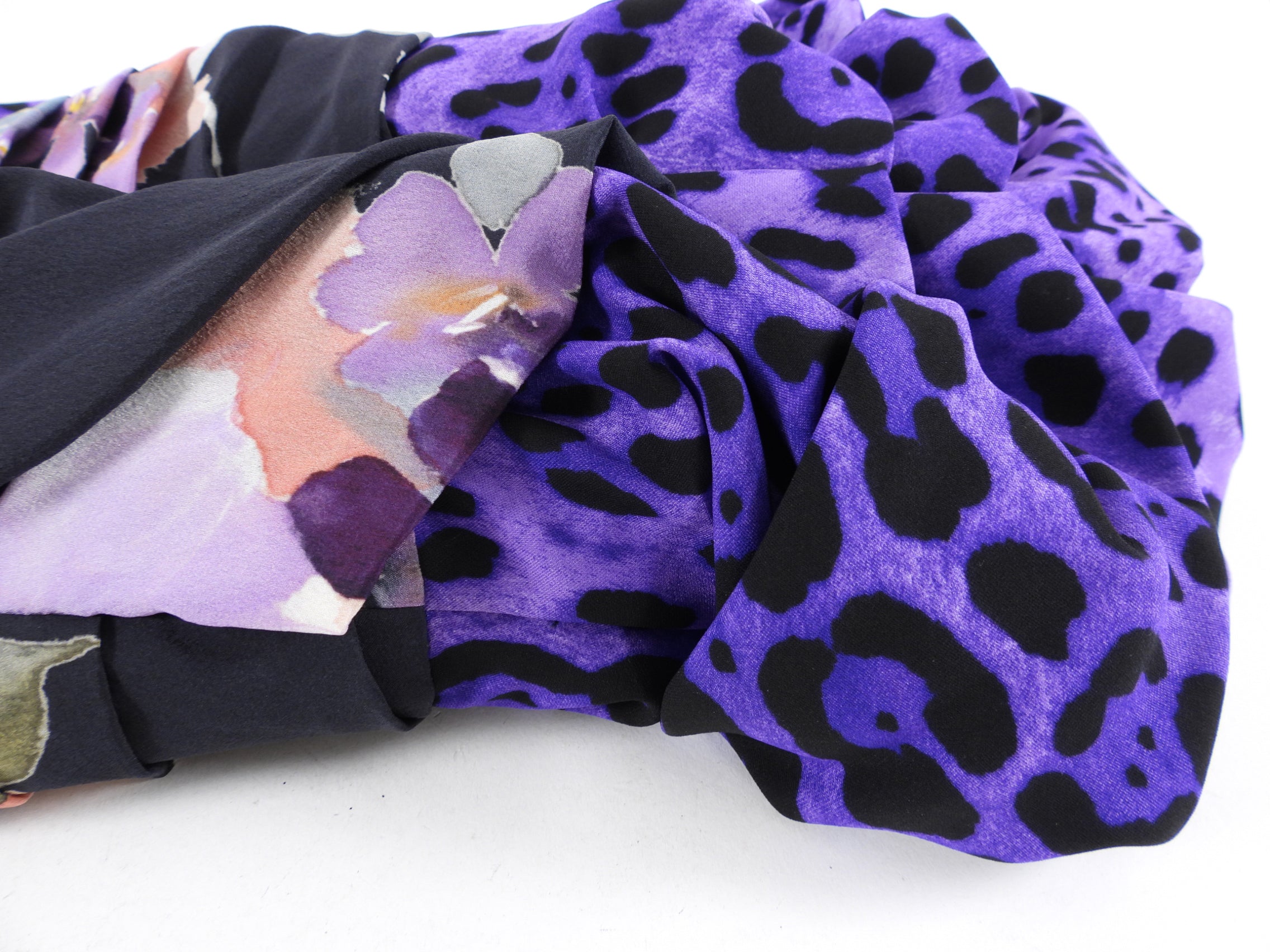 Dolce & Gabbana Women's Purple Leopard Floral Print Silk Dress Size S (US 4) - Elegant Evening Party & Cocktail Dress for Special Occasions