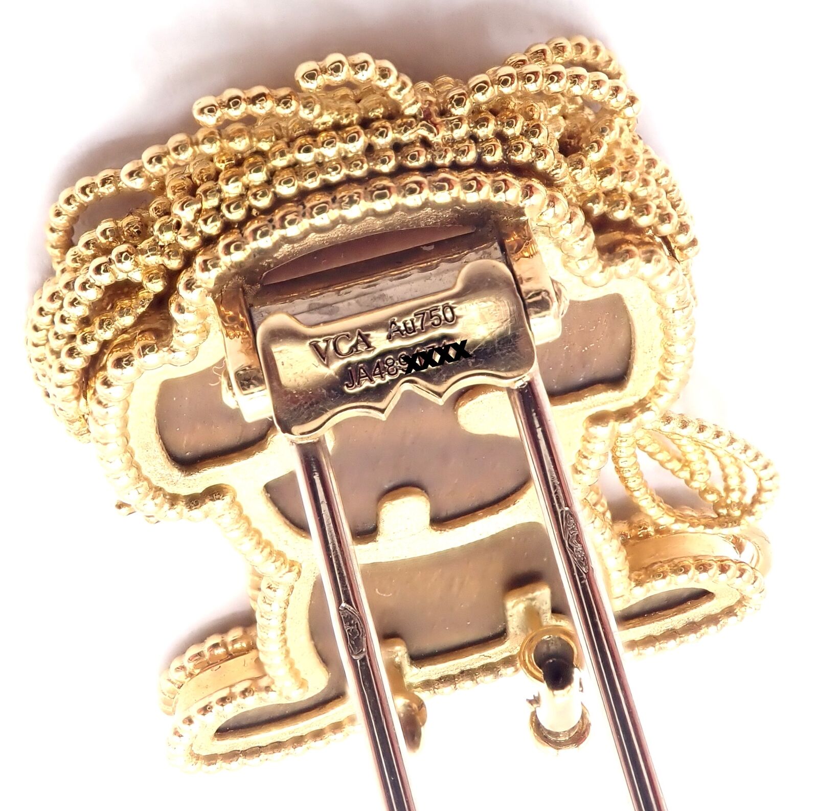 Van Cleef & Arpels 18k Yellow Gold Onyx Tiger Eye Lucky Animals Lion Clip Brooch - Luxury Jewelry for Women, Elegant Gift for Special Occasions, Perfect for Parties and Formal Events