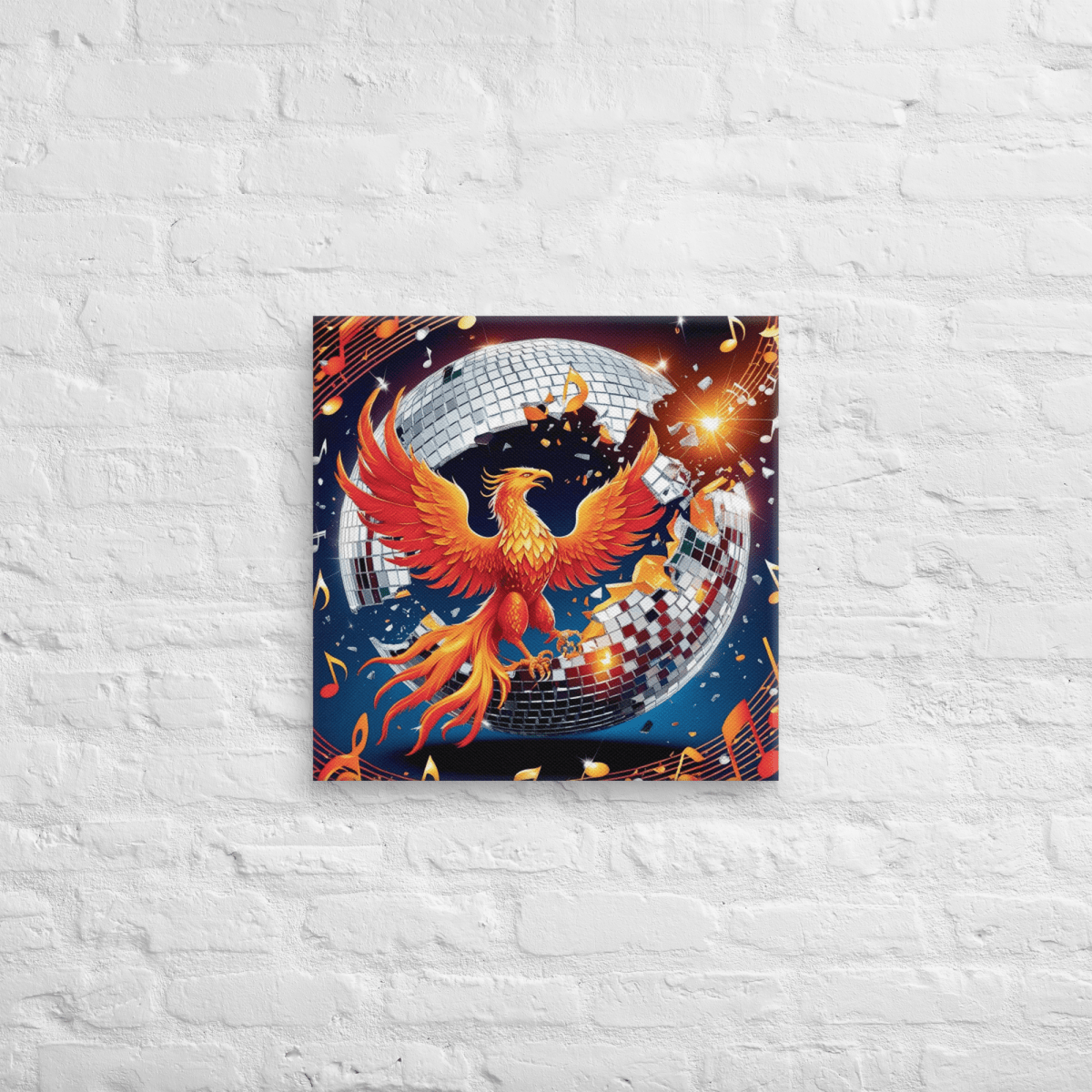 Phoenix Disco - Vibrant Gallery Canvas Wall Art for Home & Office Decor | Perfect for Living Room, Bedroom & Studio Spaces
