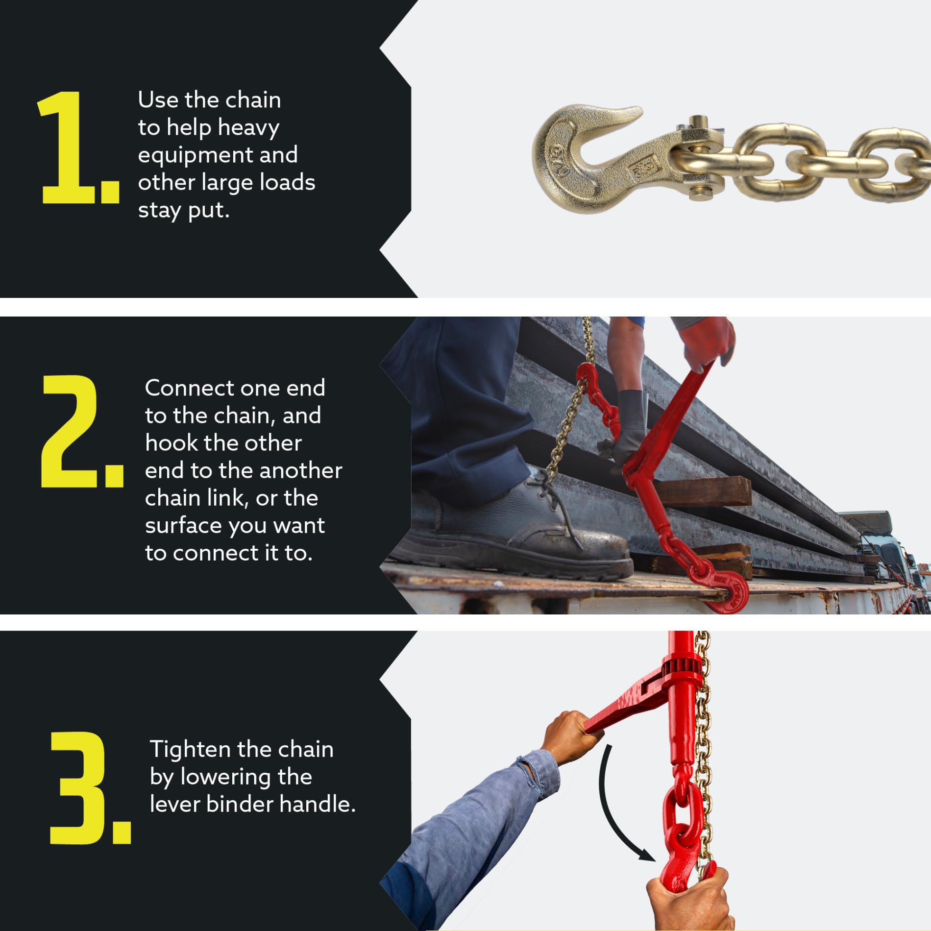 Heavy Duty DC Cargo Chain Binder Kit - 3/8