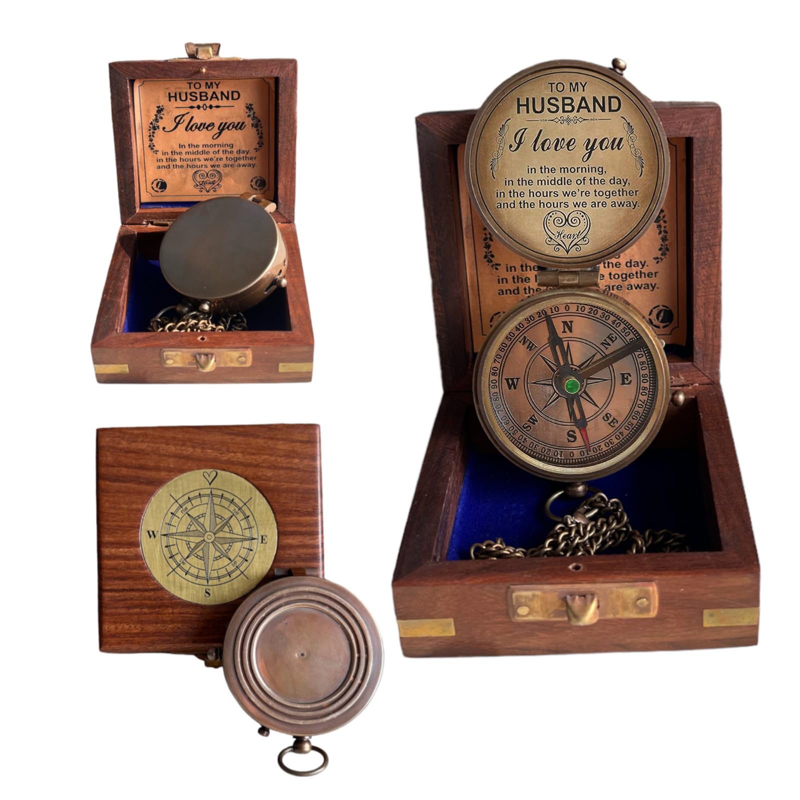 Personalized Engraved Compass - Unique Gift for Husband, Boyfriend, Fiance | Long Distance Relationship Keepsake | Military Deployment Gift | Perfect for Hiking, Camping & Outdoor Adventures
