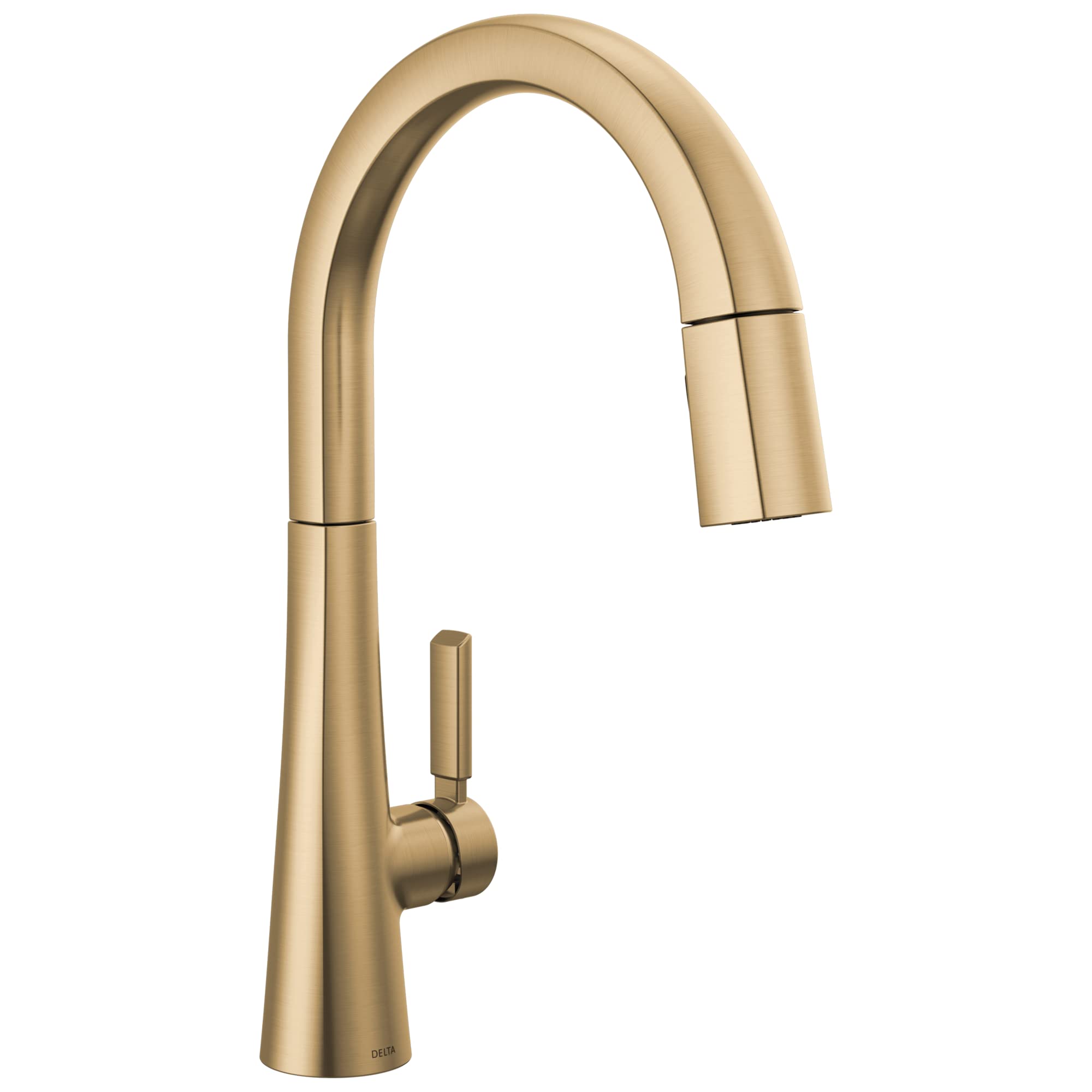Delta Monrovia Gold Kitchen Faucet with Pull Down Sprayer - Magnetic Docking Champagne Bronze 9191-CZ-PR-DST | Modern Touchless Kitchen Sink Faucet for Easy Cooking & Cleaning