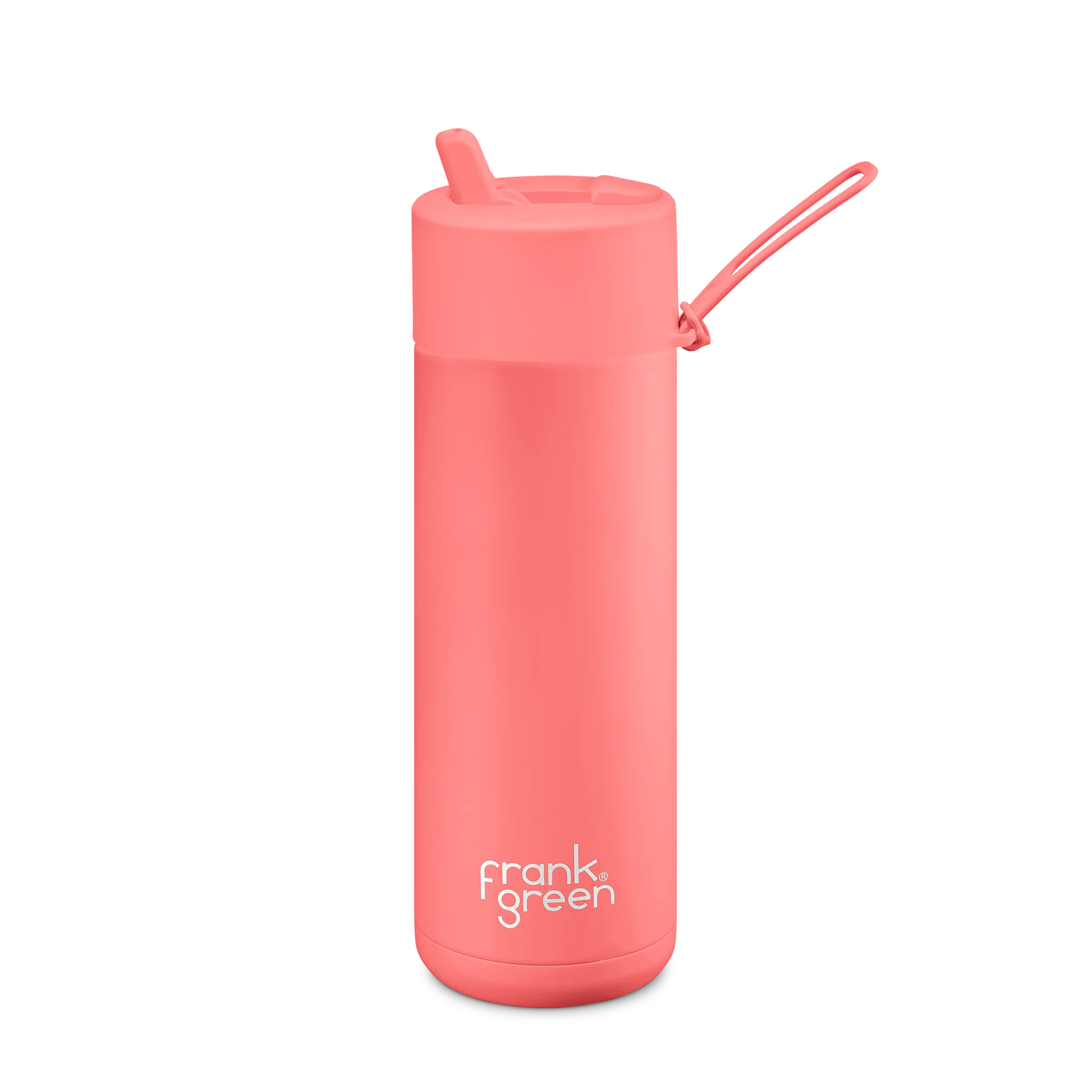 Frank Green 20oz (595ml) Ceramic Reusable Water Bottle with Straw Lid - Eco-Friendly, Leak-Proof & Insulated for Gym, Office & Outdoor Activities